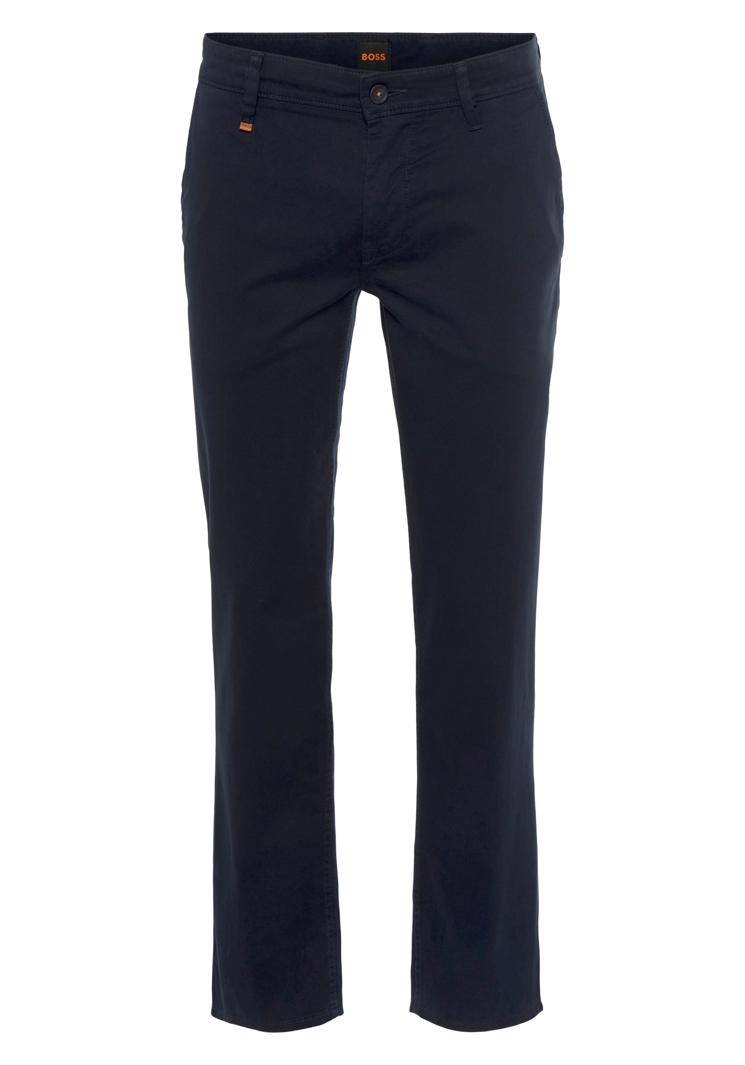 Boss Orange Geweven broek SLIM met opgestikt logo