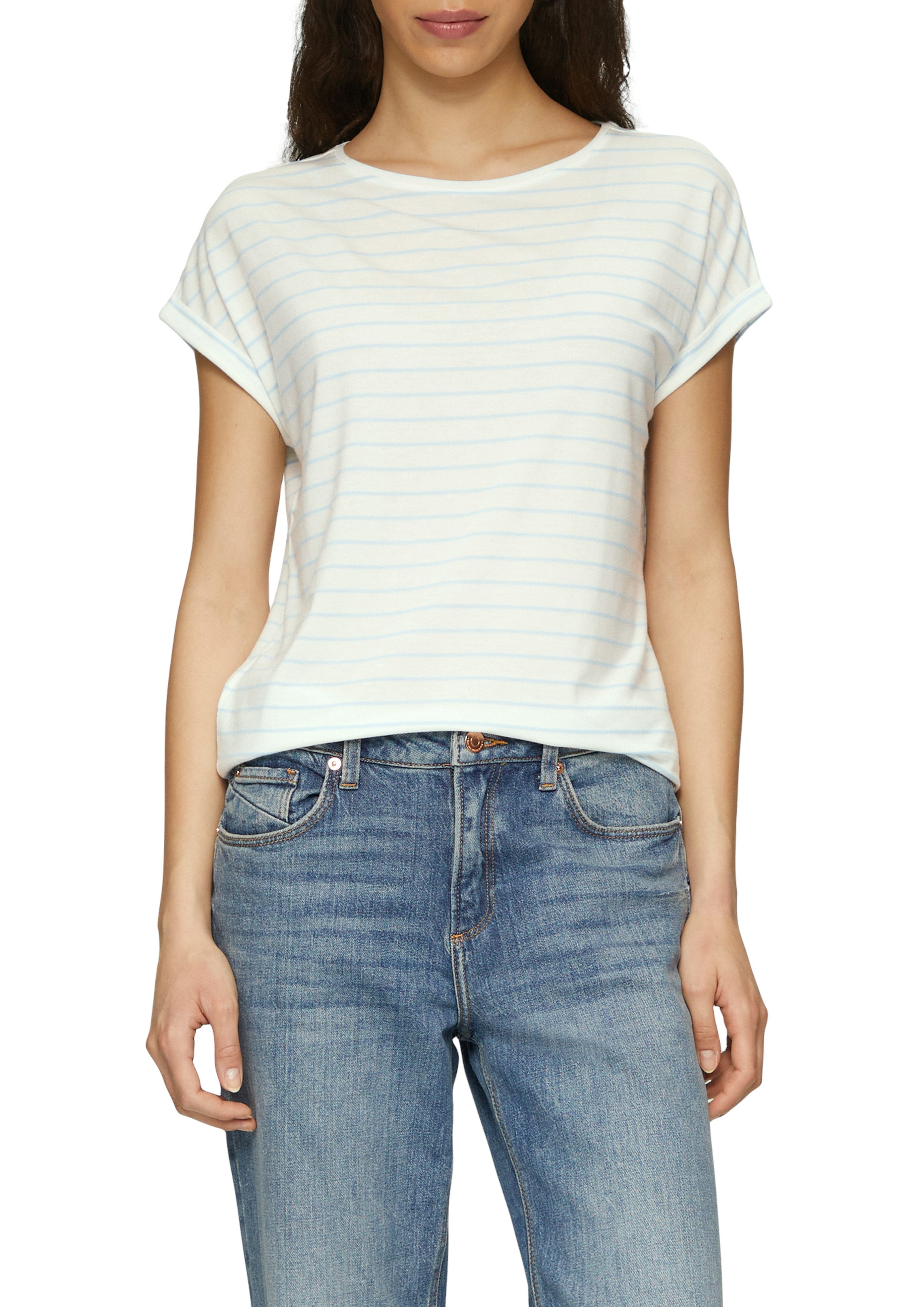 Q/S designed by Shirt met korte mouwen met mouwomslagen dames t-shirts maat XXL (44) wit