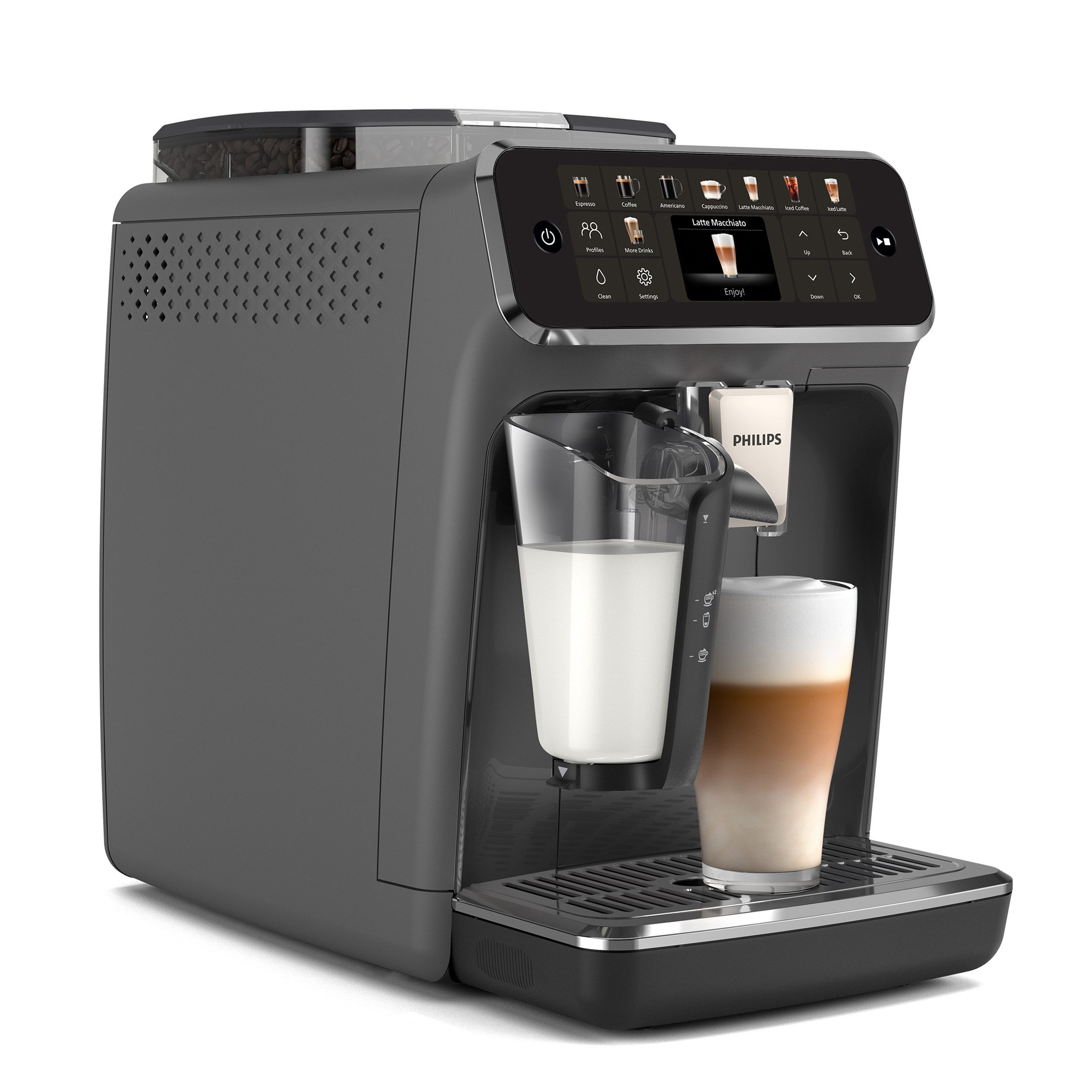 Philips Volautomatisch koffiezetapparaat EP5547/90 5500 Series, 20 koffiespecialiteiten (heet of ijskoud)