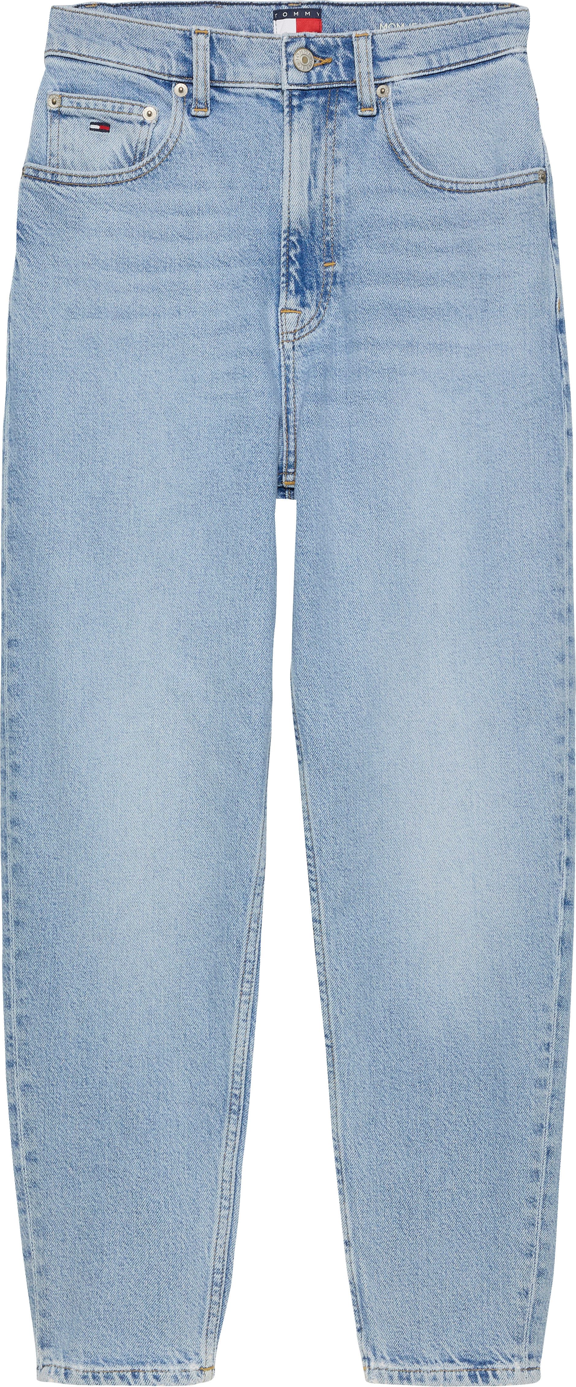 TOMMY JEANS Mom jeans High waist - Mom-Jeans Tapered met logo-borduurwerk, in enkelvrije lengte