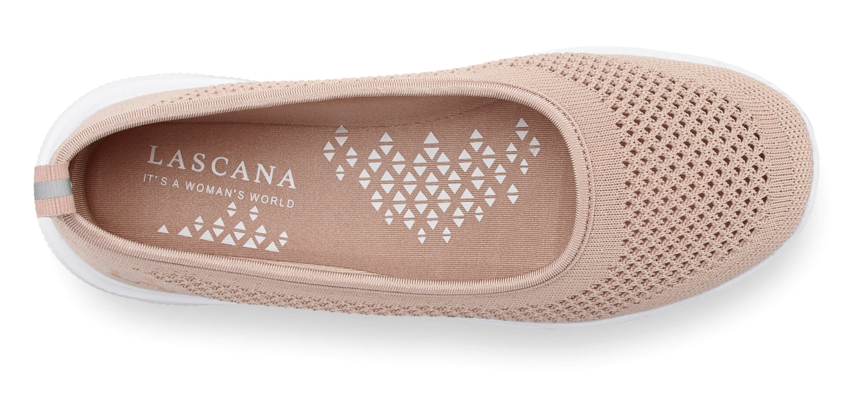 Lascana Sneaker-ballerina’s ultralichte slipper, slip-on sneaker, vrijetijdsschoen vegan