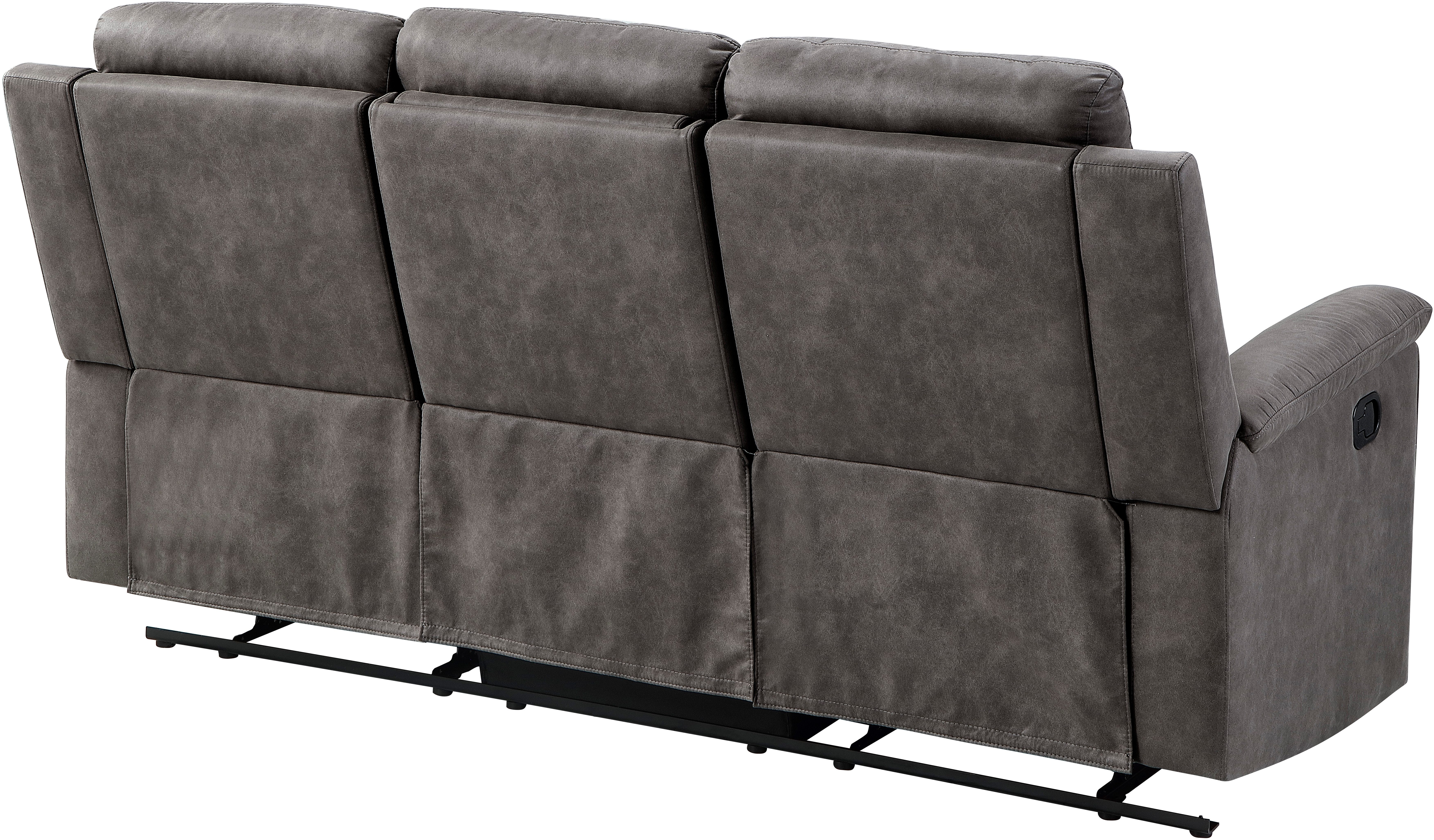 ATLANTIC home collection 3-zitsbank Cliff met 2 relaxfuncties Pocketvering en bekerhouders in opklapbare middenconsole