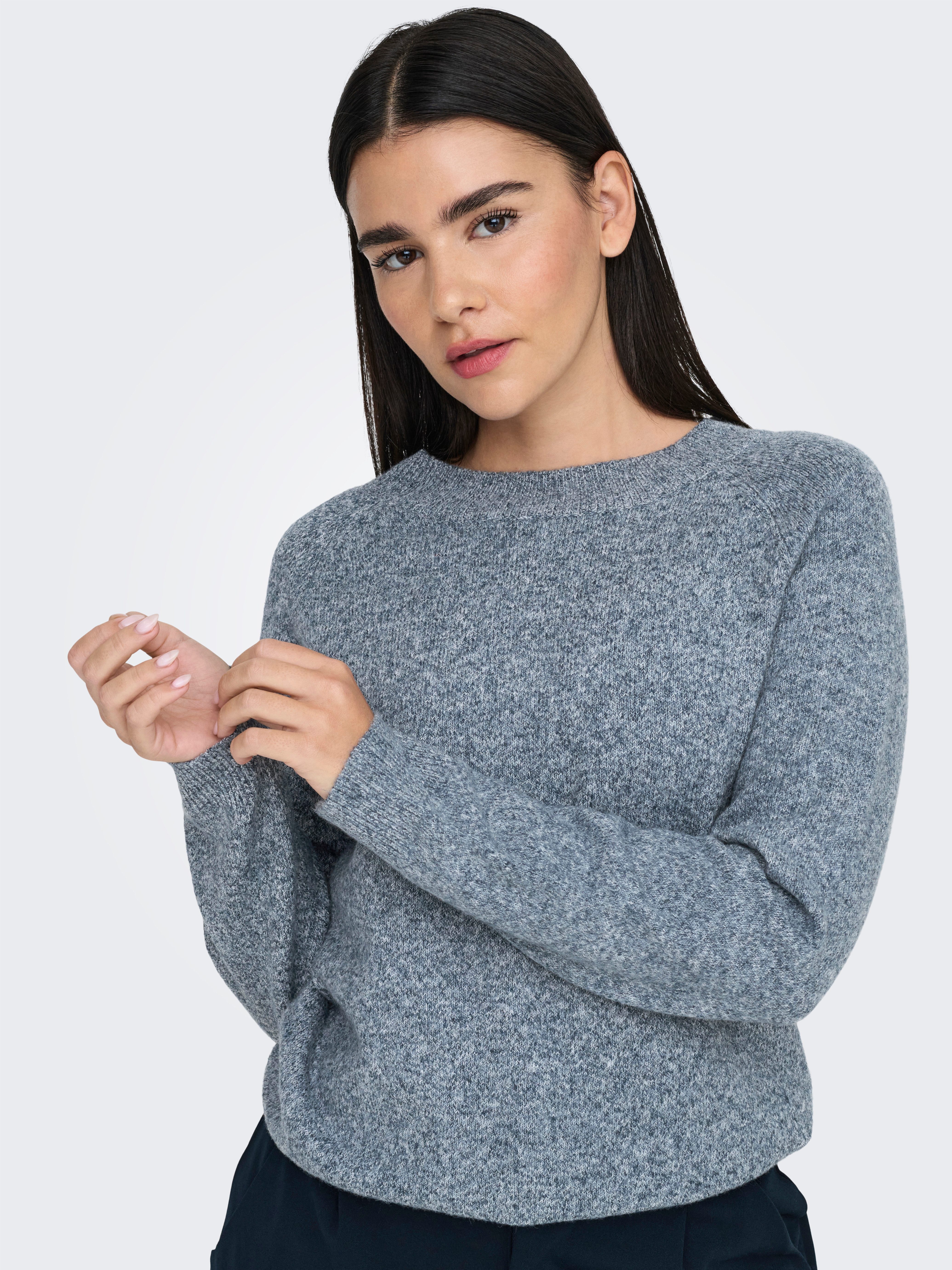 Only Trui met ronde hals ONLRICA LIFE L/S PULLOVER KNT NOOS