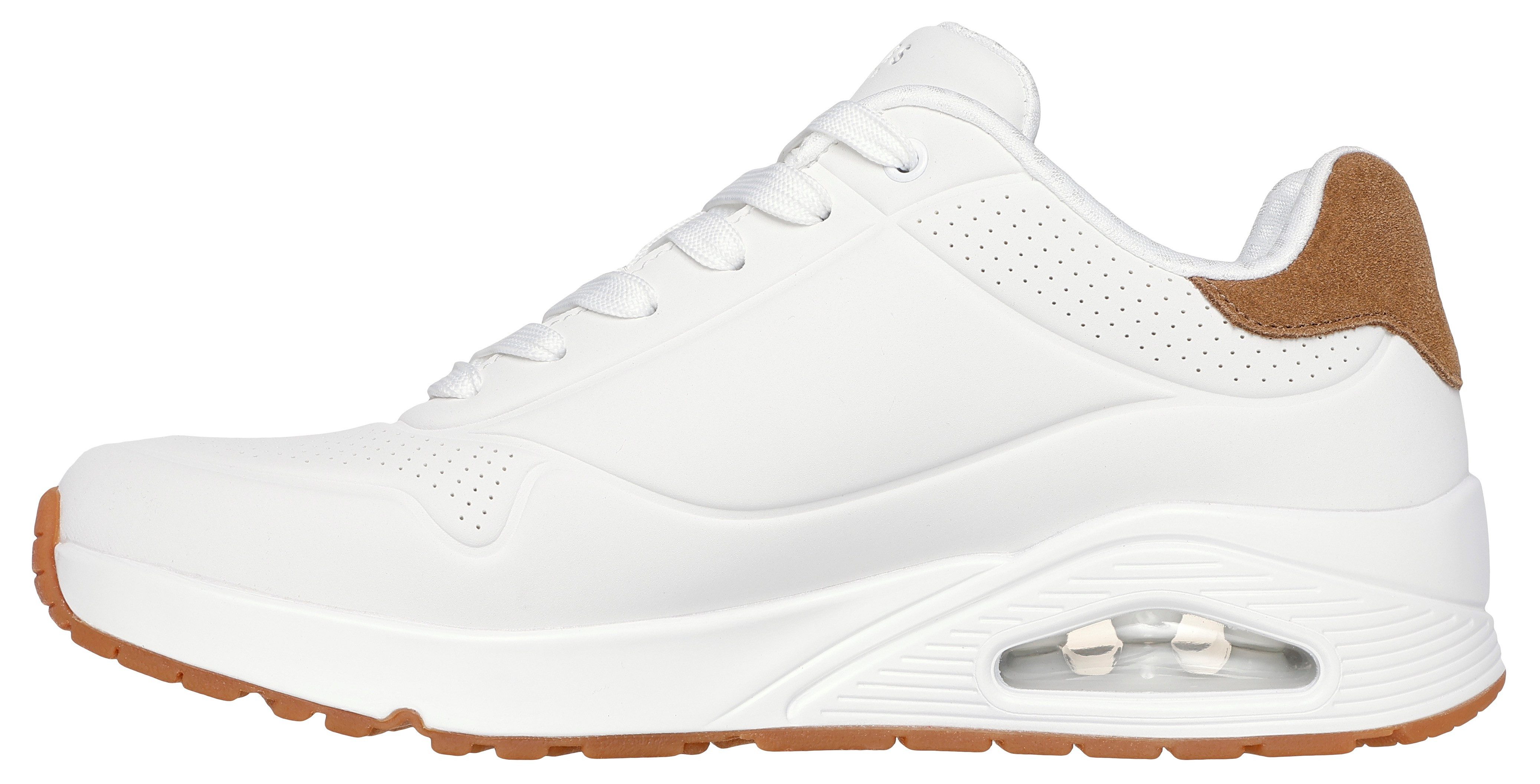 Skechers Sneakers UNO-SUITED ON AIR vrijetijdsschoen, lage schoen, veterschoen met modieuze sleehak