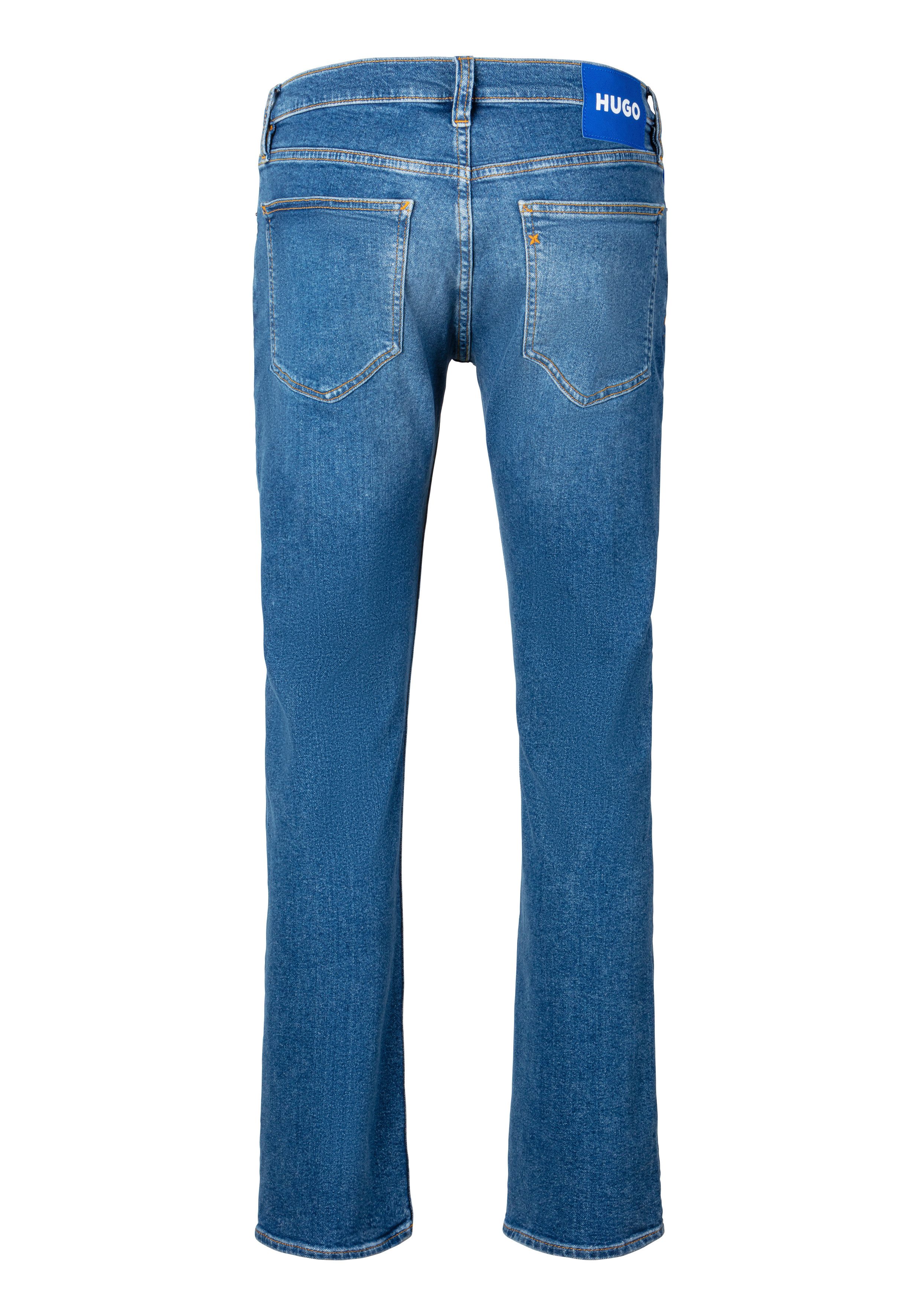 HUGO Blue Slim fit jeans Zane met aangehechte band