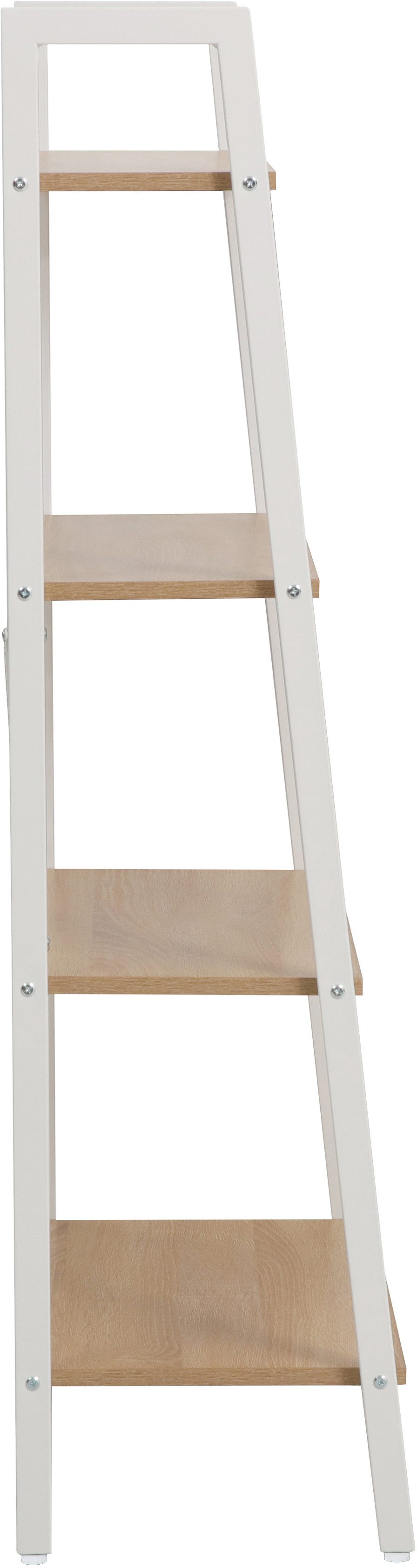 Home affaire Ordnerrek COWELL, boekenrek, asymmetrisch metalen frame, 64x130,5 cm, fsc®-gecertificeerd