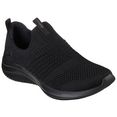 skechers slip-on sneakers ultra flex 3.0 classy charm veganistische verwerking zwart