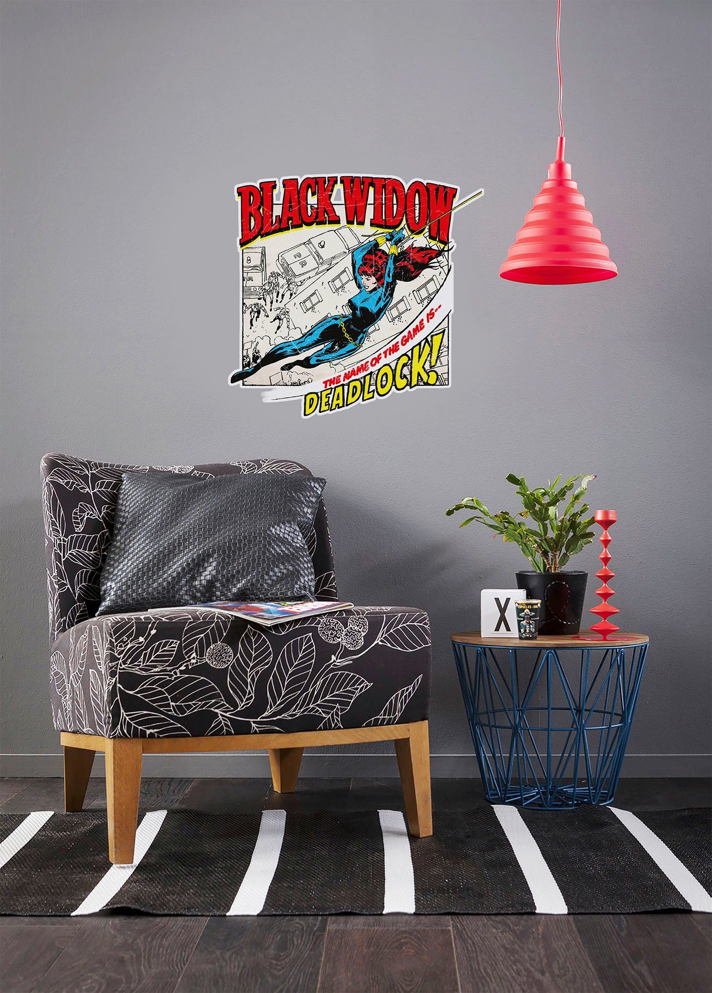 Komar Wandfolie Black Widow Comic Classic - afm. 50 x 70 cm (1 stuk)