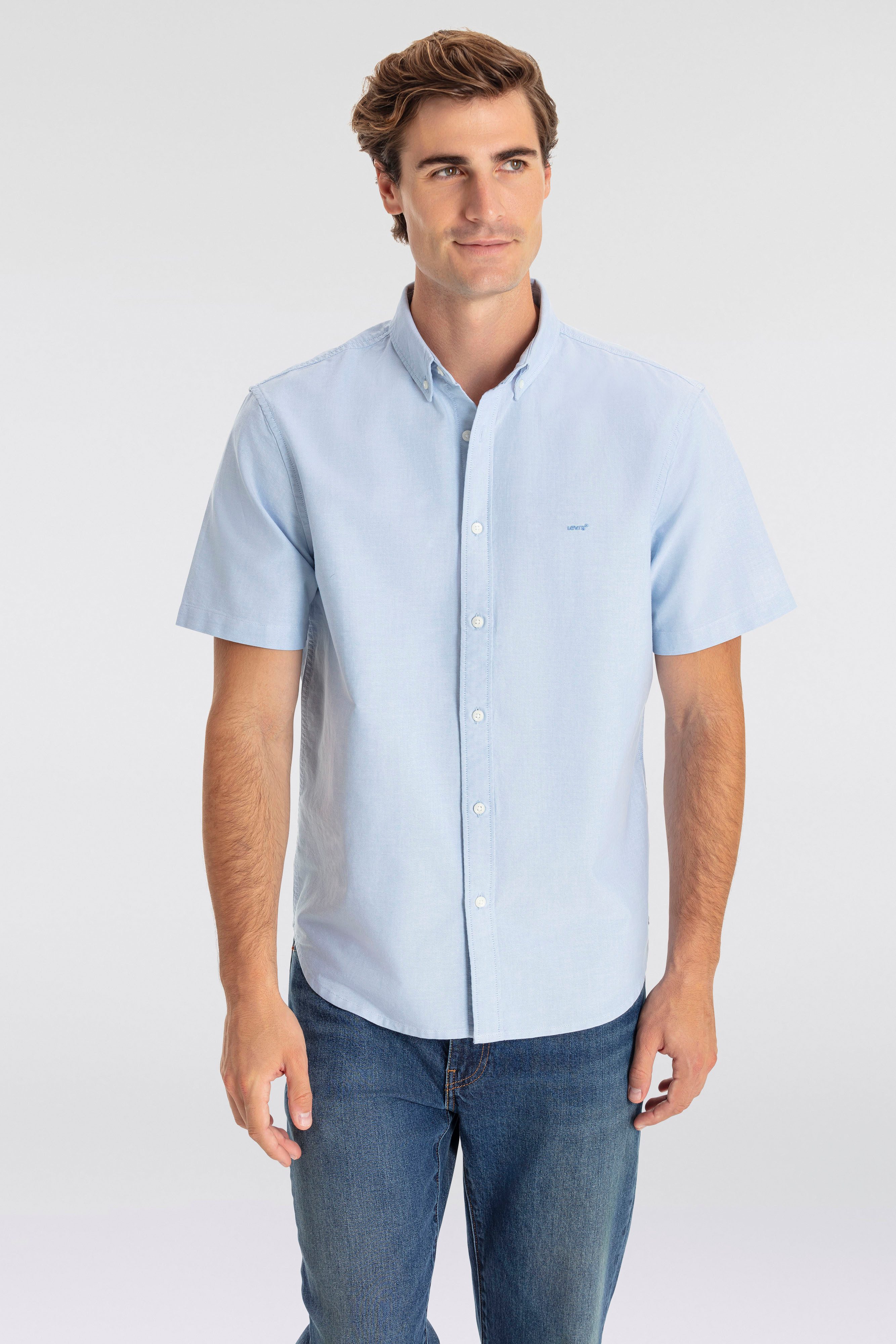 Levi's® Overhemd met korte mouwen SS AUTHENTIC BUTTON DOWN met klein logoborduursel op...