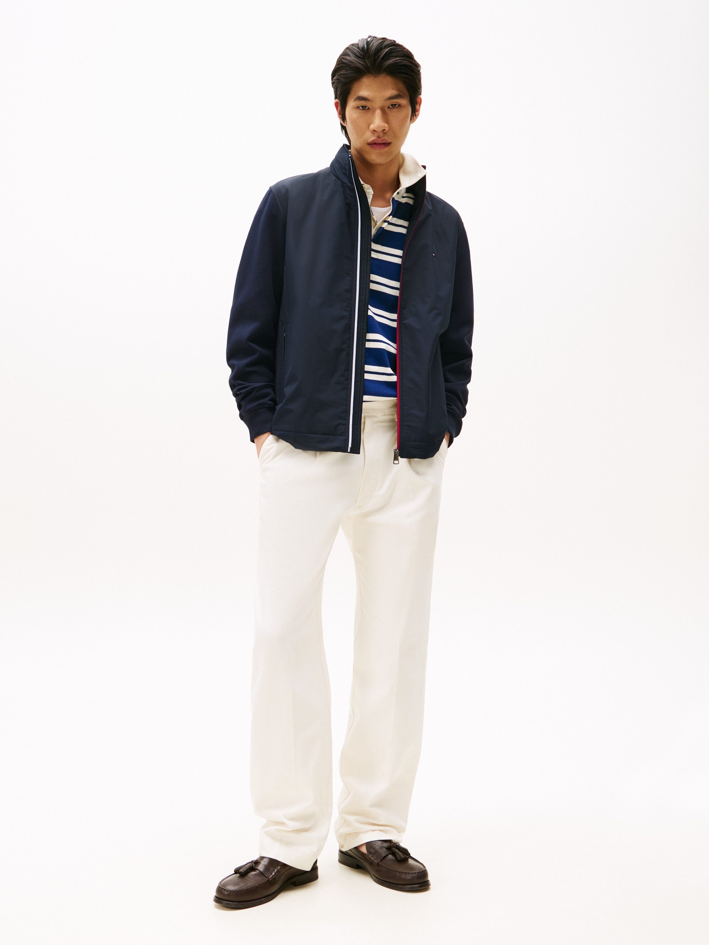Tommy Hilfiger Blouson MIX MEDIA HARRINGTON Contrast structuur op de mouwen