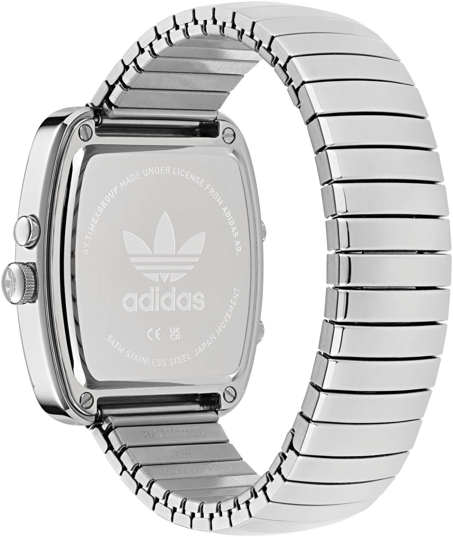 adidas Originals Chronograaf RETRO WAVE THREE Armbandhorloge, herenhorloge, dameshorloge, roestvrij staal armband, stopwatchfunctie, digitaal