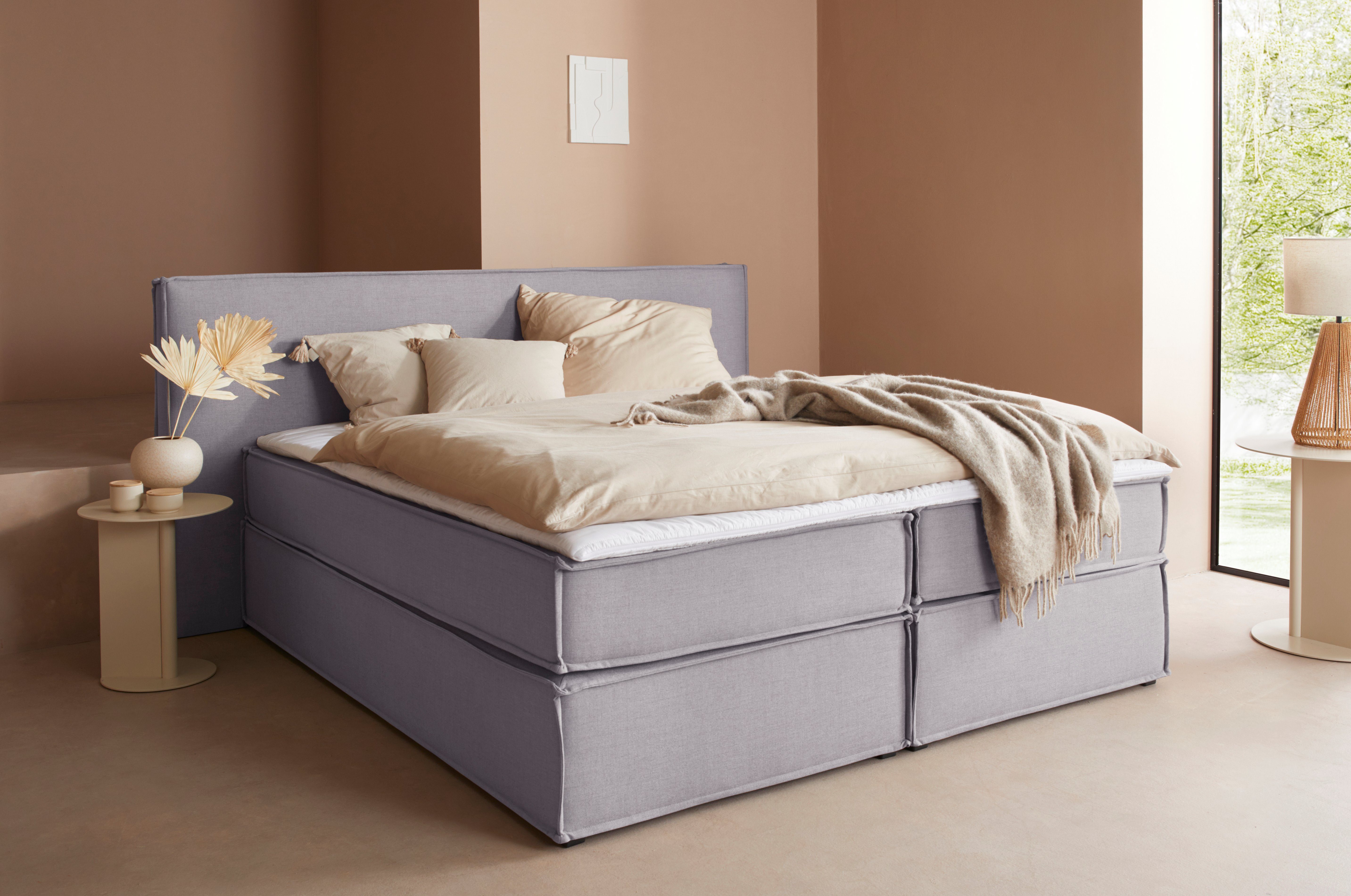 LeGer Home by Lena Gercke Boxspring Yuma incl. topmatras, in 4 breedten, 3 matrassoorten en elk 2 hardheden