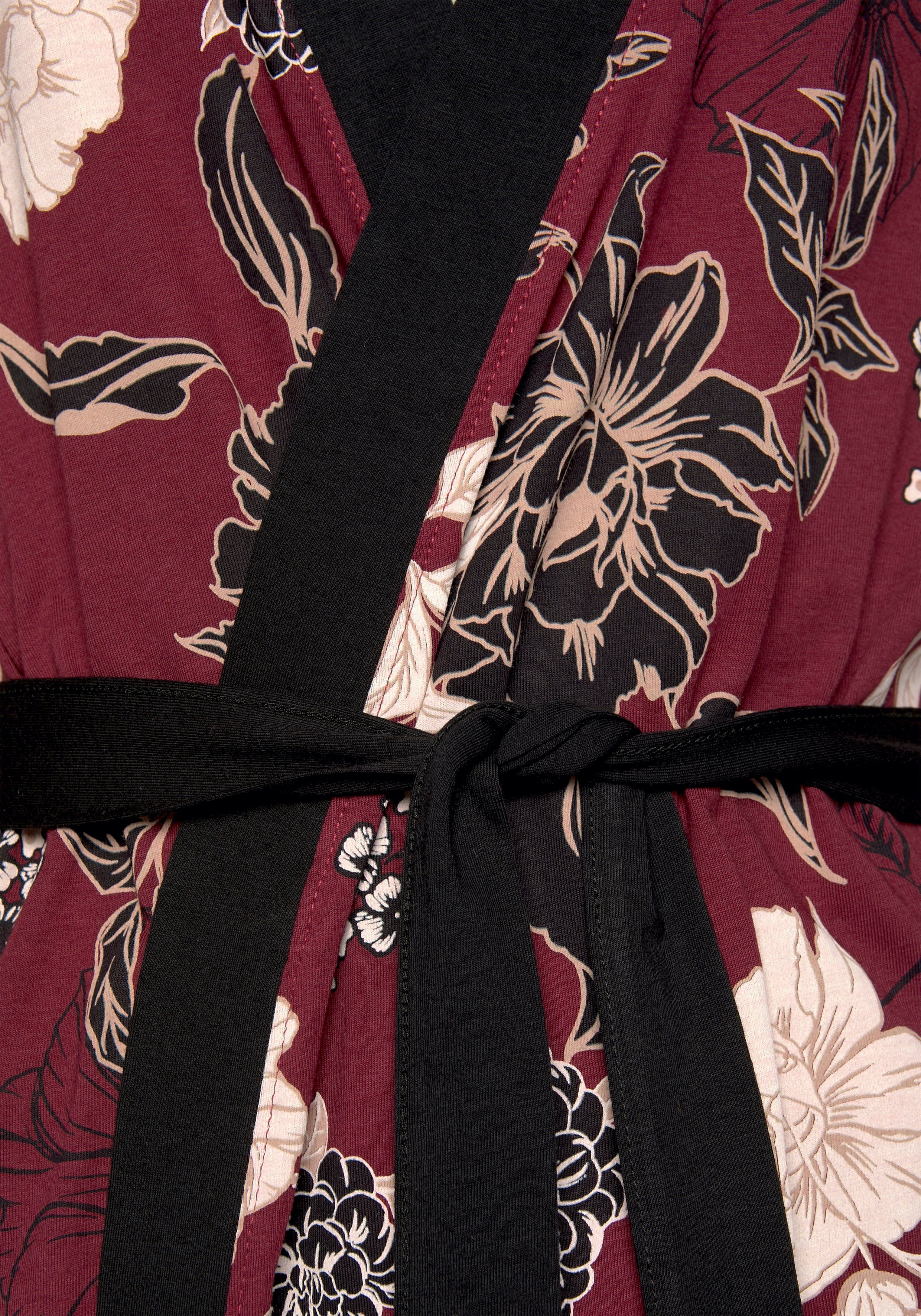 s.Oliver RED LABEL Beachwear Kimono met bloemmotief
