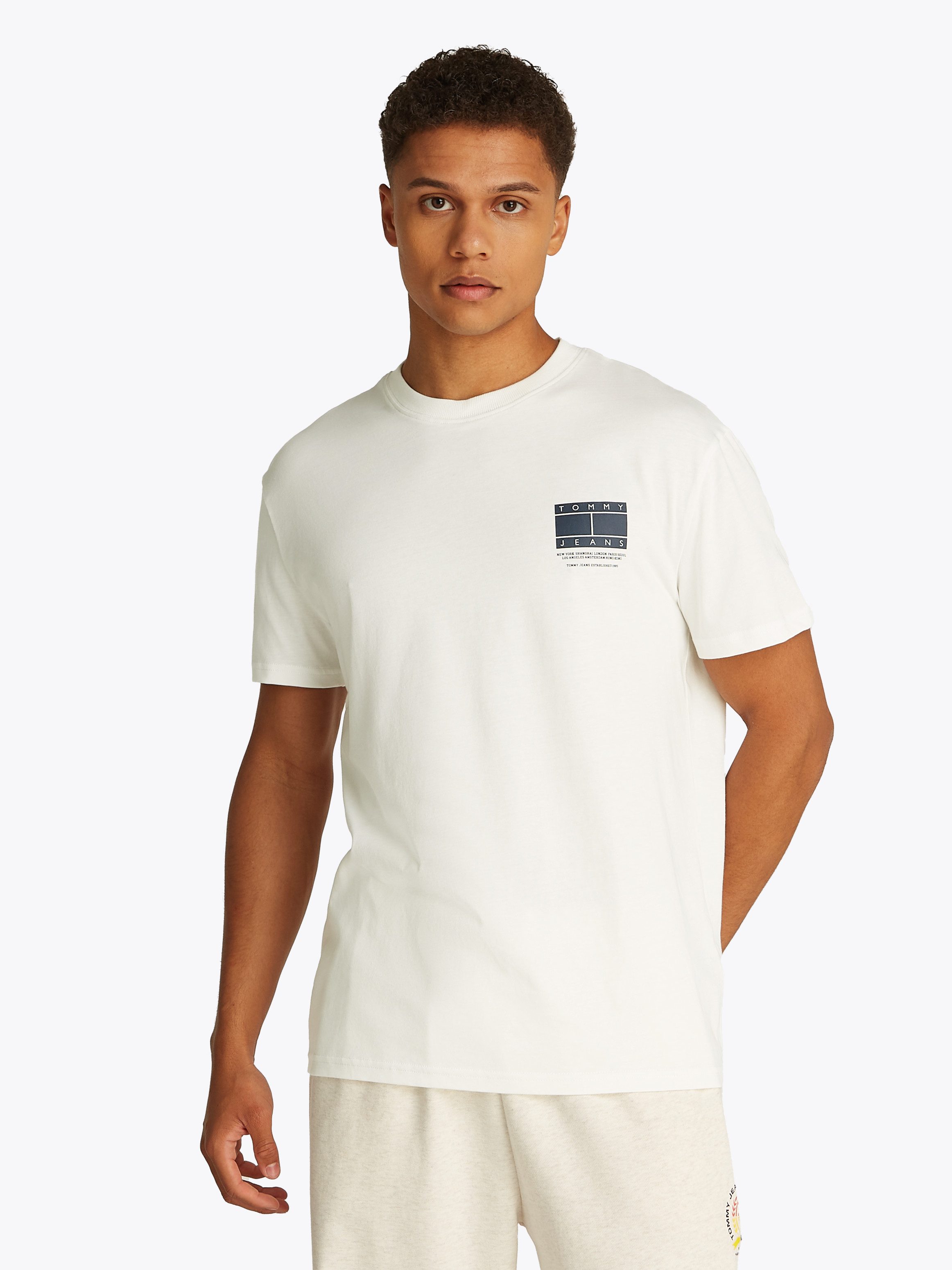 TOMMY JEANS T-shirt TJM REG DNA GRAPHIC TEE EXT heren t-shirts maat S wit