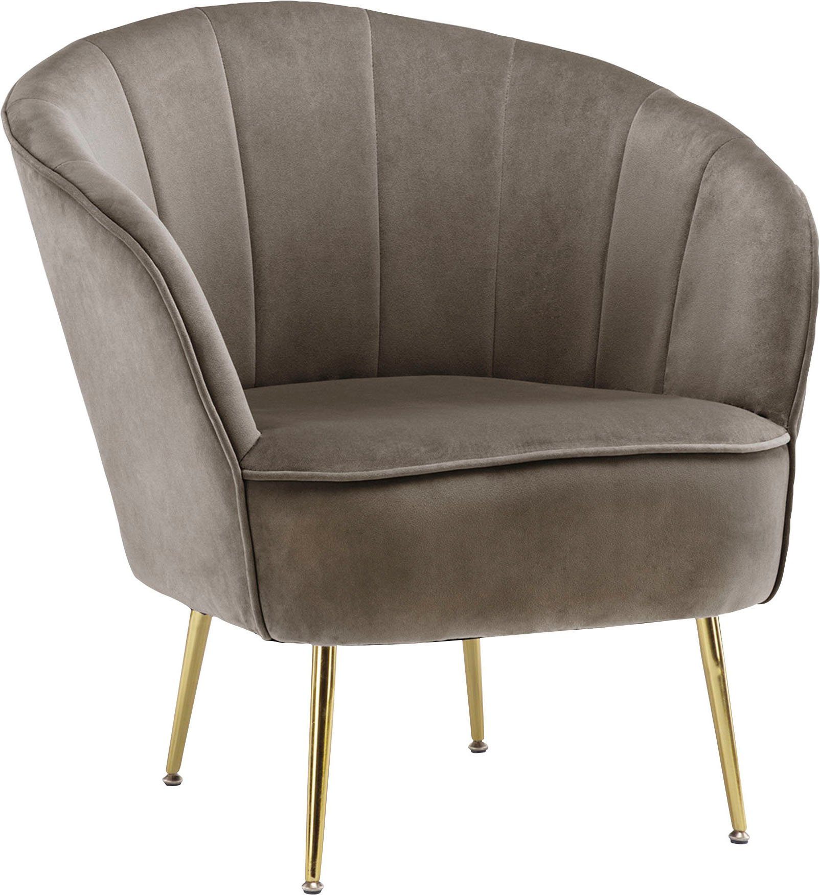 Kayoom Fauteuil Poola 100, comfortabele cocktailstoel, luxe fluwelen bekleding (1 stuk)