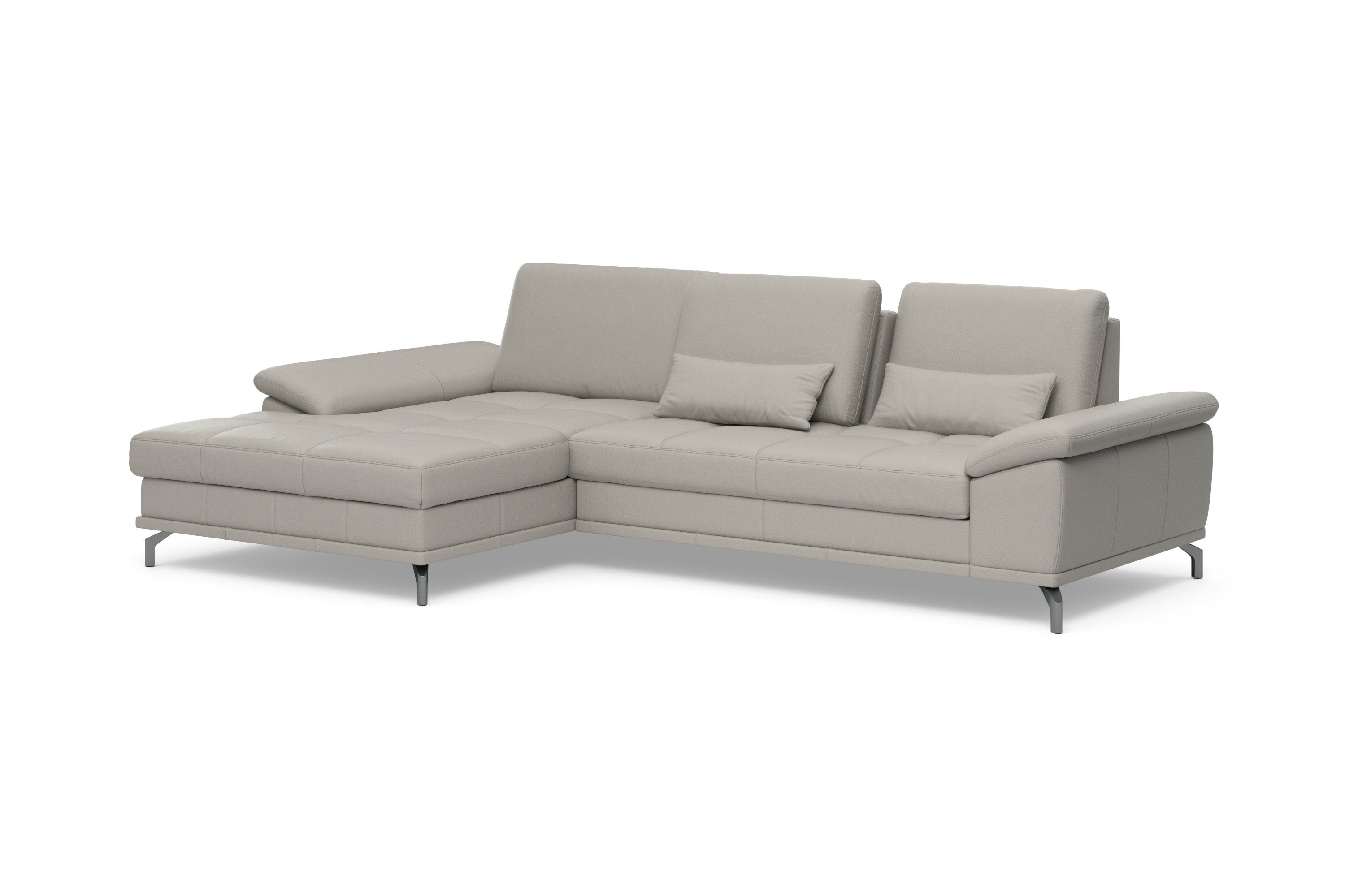 Places of Style Hoekbank Costello L-vorm, met zitdiepteverstelling, armleuningverstelling en