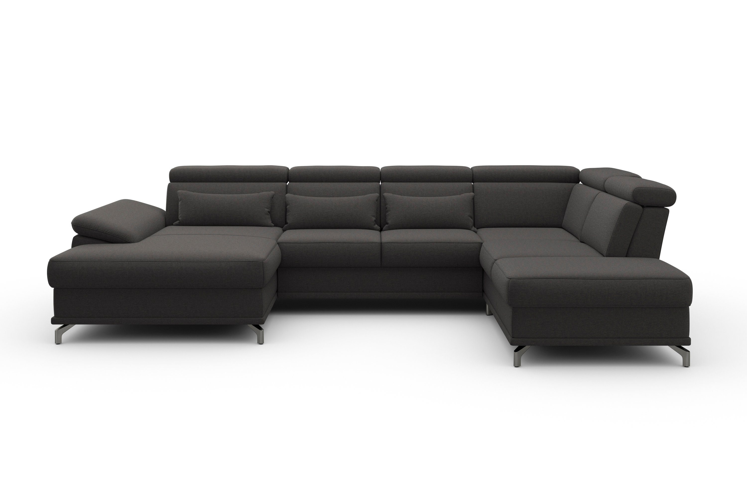 sit&more Zithoek Cabrio U-vorm, met zitdiepteverstelling, arm- en hoofdsteunverstelling