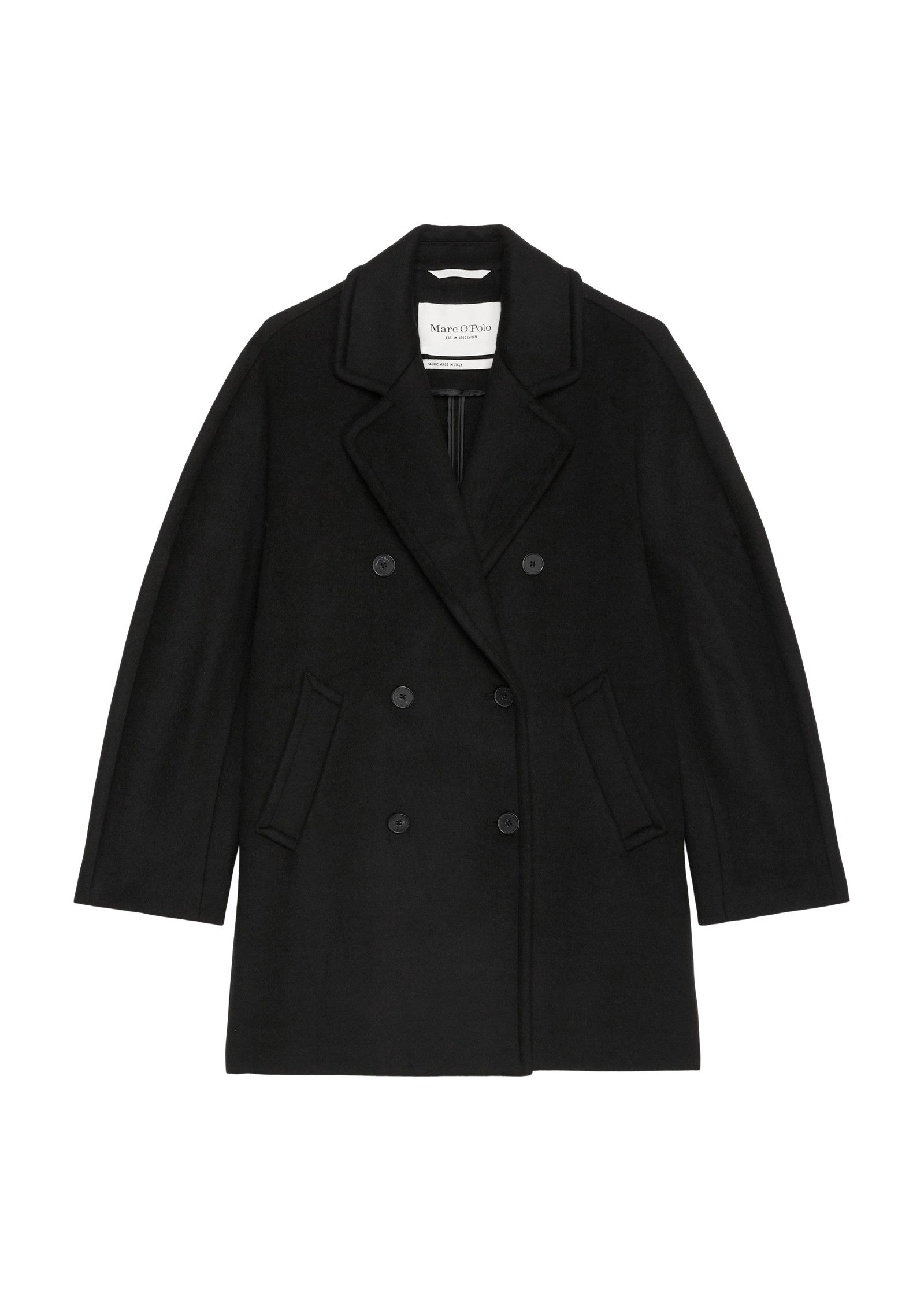 Marc O'Polo Caban Casual dubbelknopssluiting met afgeronde revers knopen in hoornlook