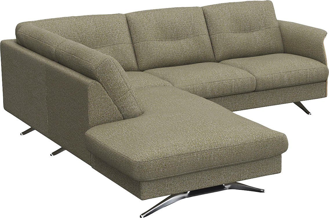FLEXLUX Hoekbank Glow, super comfortabel door hoogwaardige zitconstructie met binnenvering, L-vorm