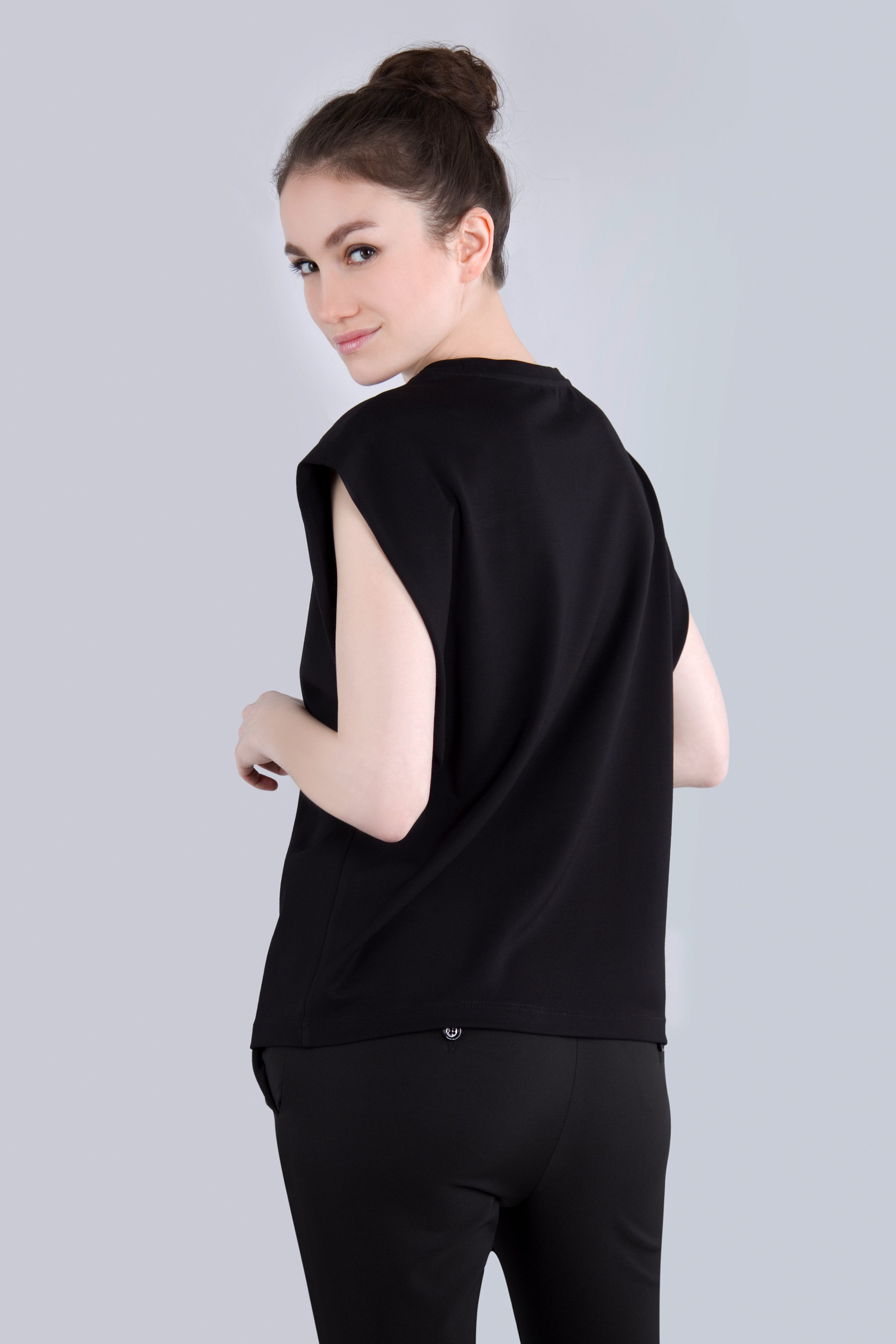 IMPERIAL T-shirt Mouwloos "Punto Milano" shirt met omgeslagen armsgaten