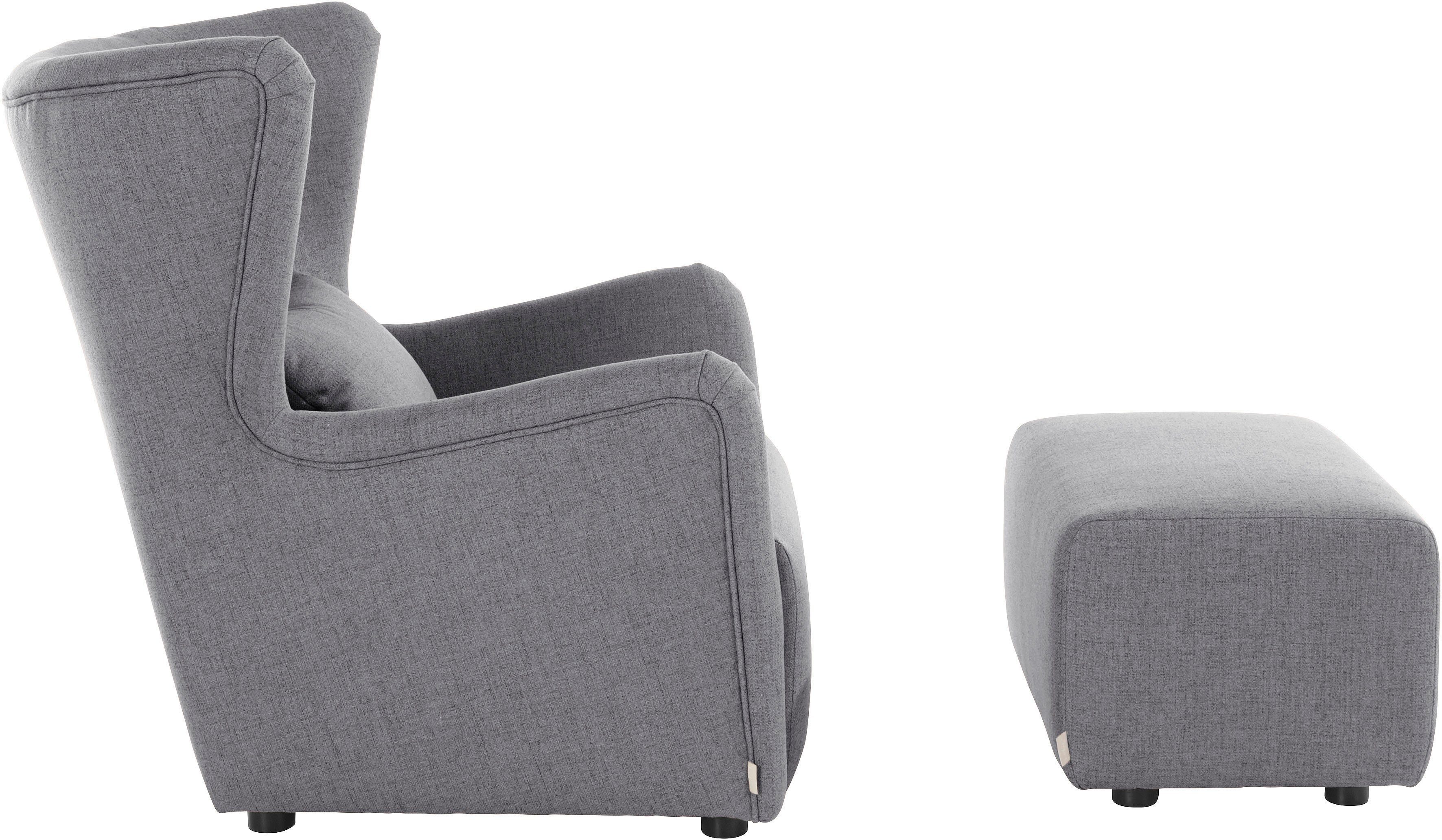 LeGer Home by Lena Gercke Oorfauteuil Levke Stoel naar keuze met of zonder hocker