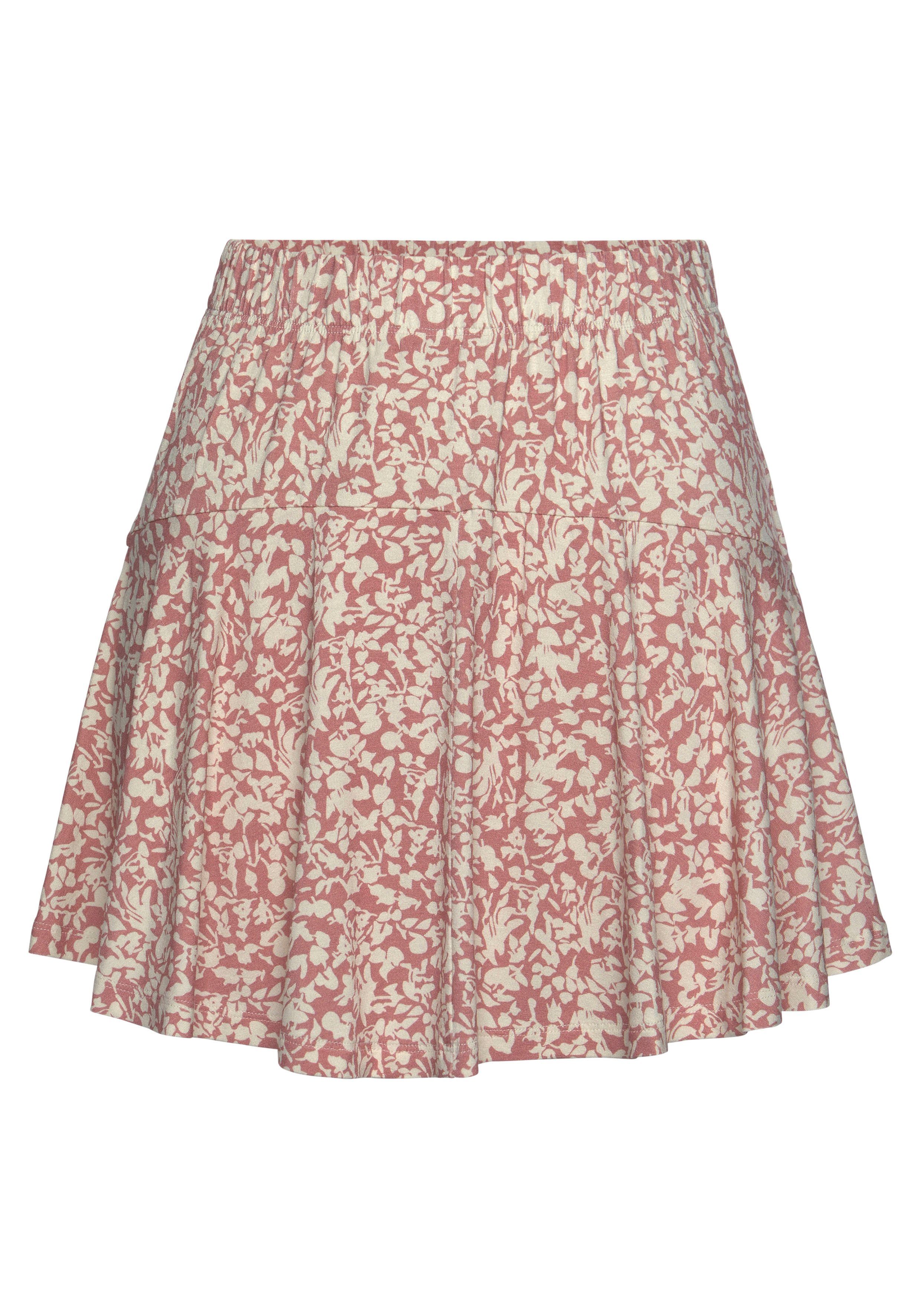 Vivance Broekrok met bloemenprint, skort, rok (skort) en korte broek (short), comfortabele tailleband