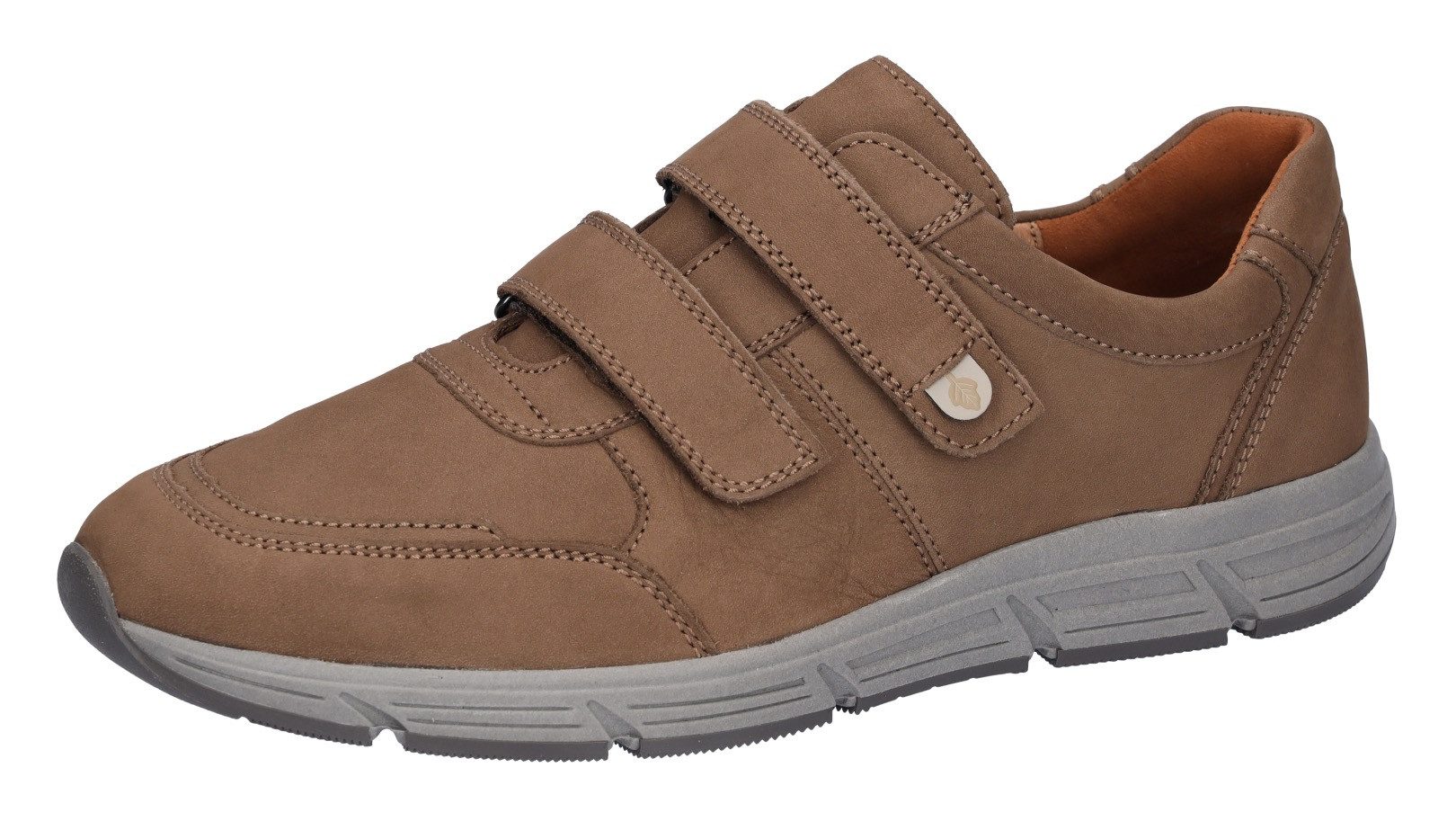 Waldläufer Klittenbandschoenen HASLO Comfortabele schoen, lage schoen met comfortabele luchtkamerzool, H-wijdte heren instappers maat 9 (43) bruin