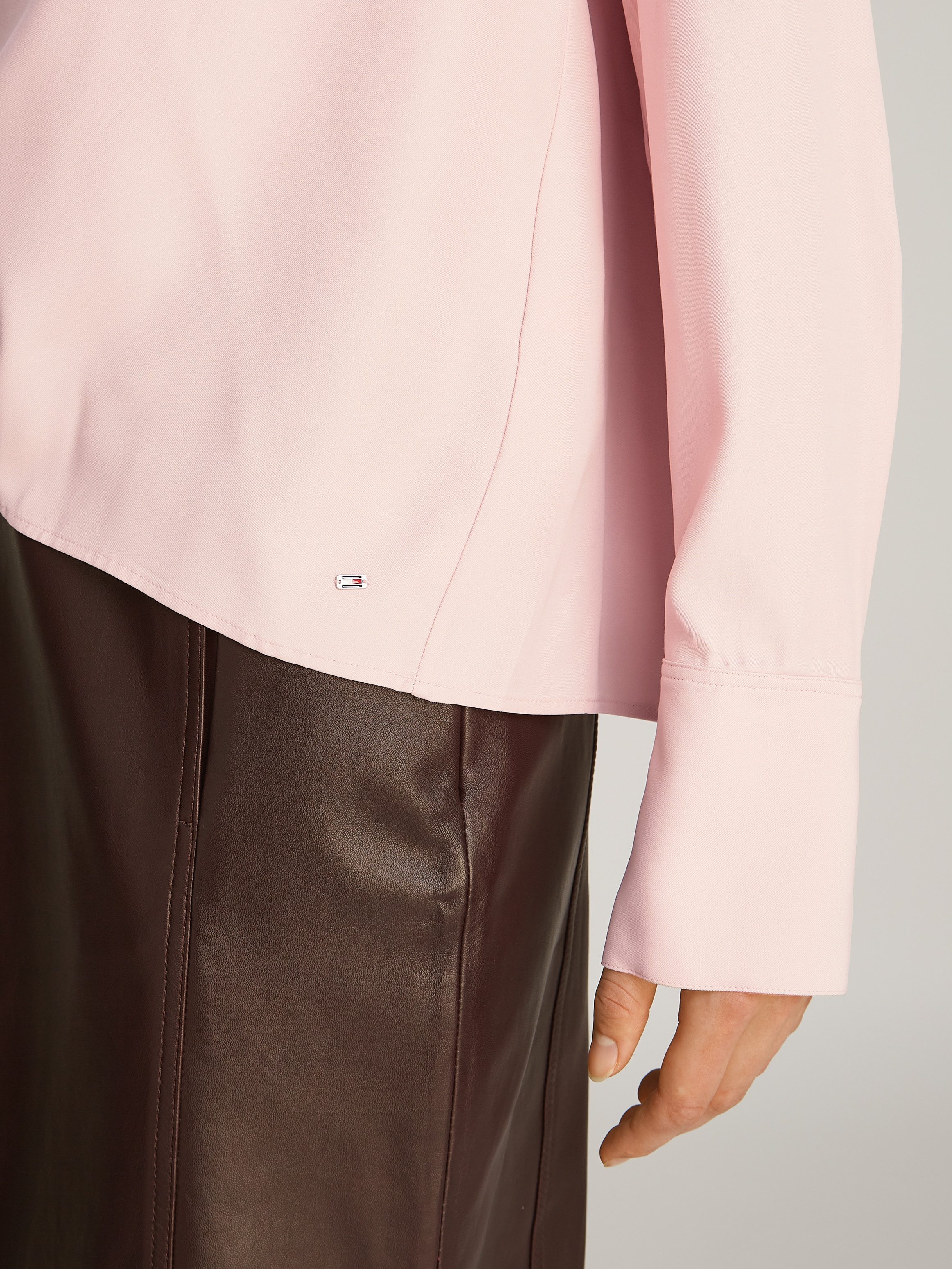 Tommy Hilfiger Blouse met lange mouwen SOFT VIS V NECK LS BLOUSE
