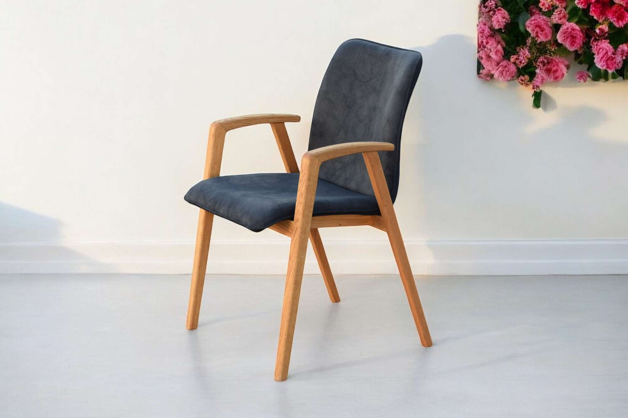 Home affaire Stoel met armleuningen Loreen eetkamerstoel, beklede stoel, designstoel met massief frame, hoogwaardig afgewerkt, armleuningen, stijlvol, comfortabel (set, 2 stuks)