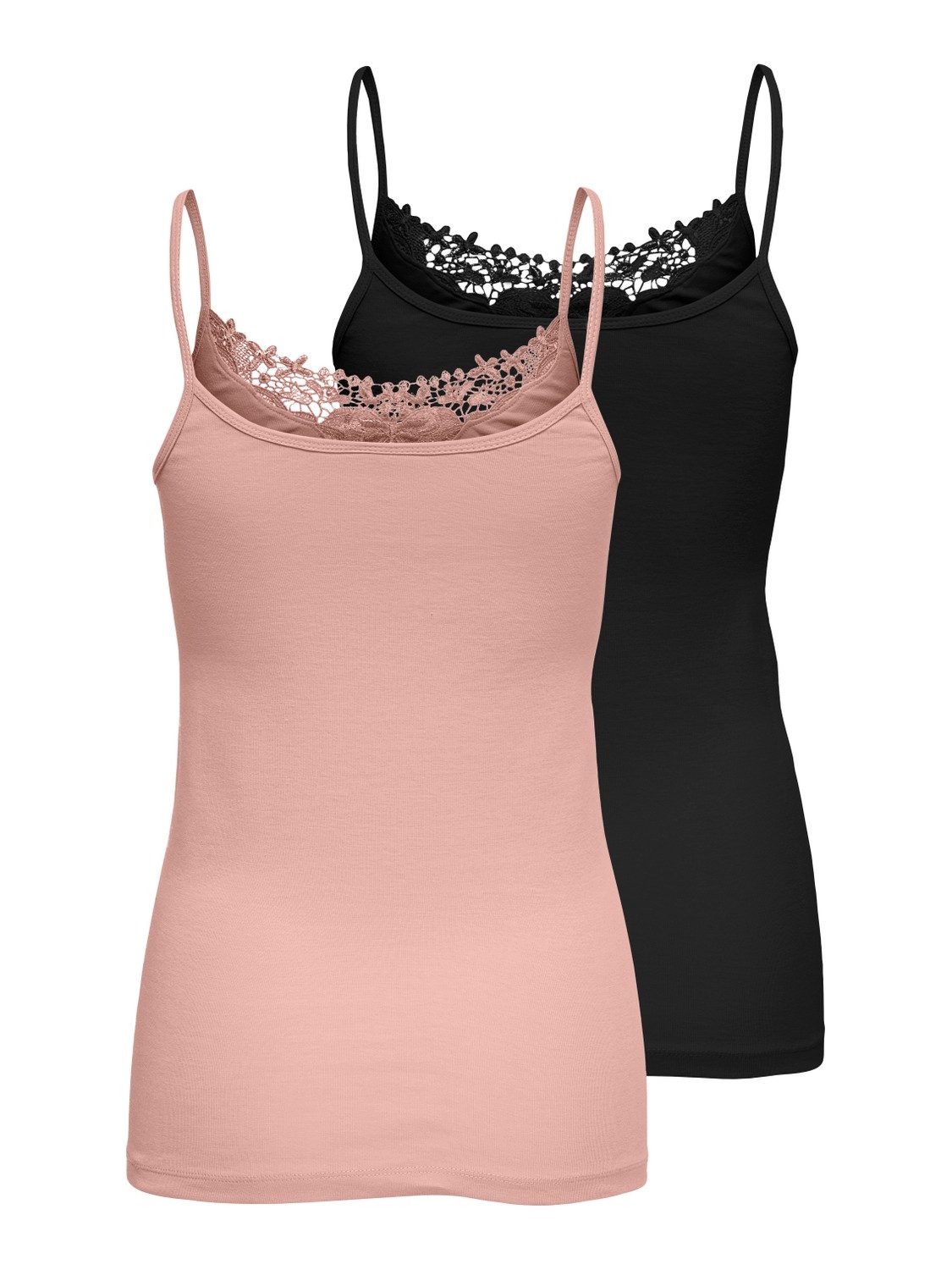 NU 20% KORTING: Only Kanten top ONLKIRA LACE SINGLET 2PACK NOOS (Set van 2)