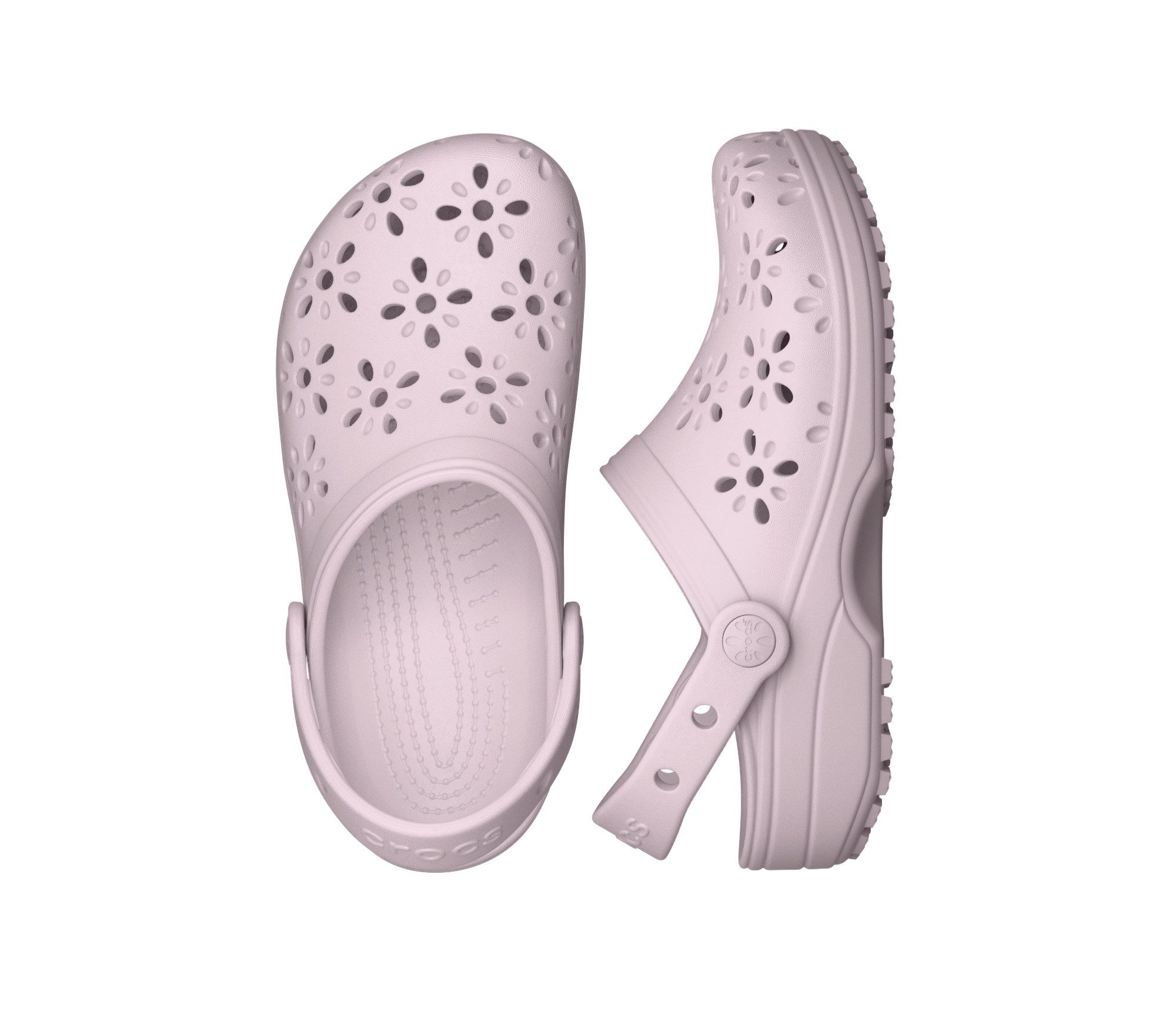 Crocs Clogs Classic Floral Cut Out Clog