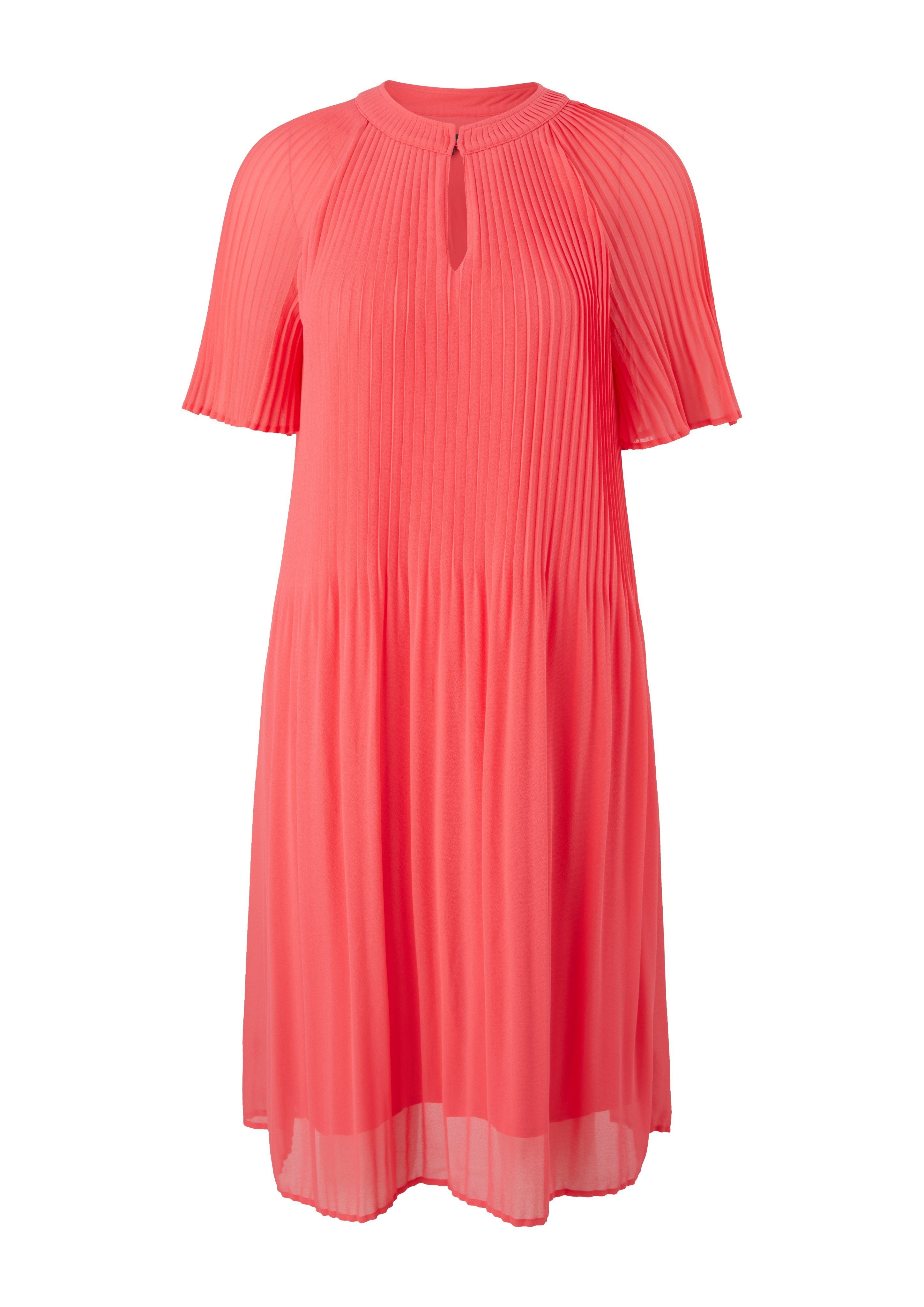 Comma Chiffon jurk met plisséplooien split en knop