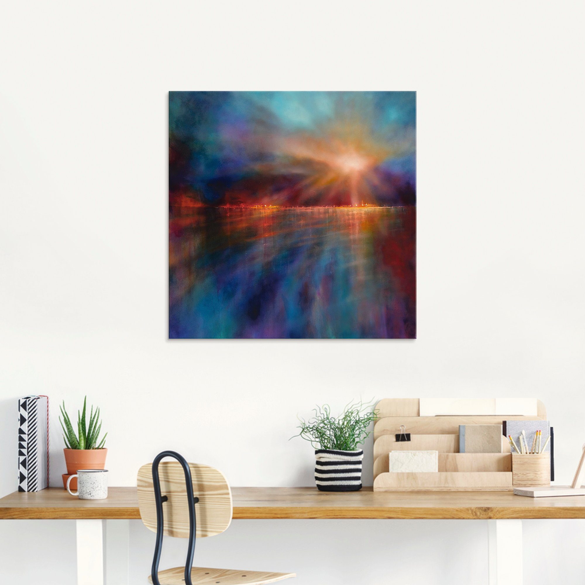 Artland Print op glas Een nieuwe morgen in verschillende maten