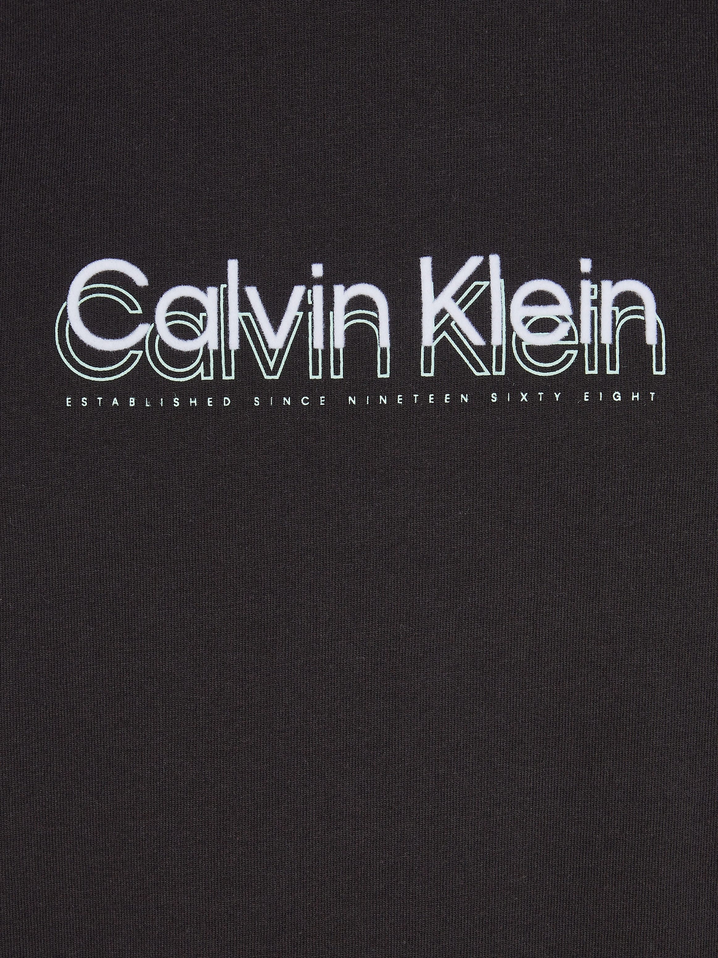 Calvin Klein T-shirt FLOCK LOGO T-SHIRT met een logo-opschrift