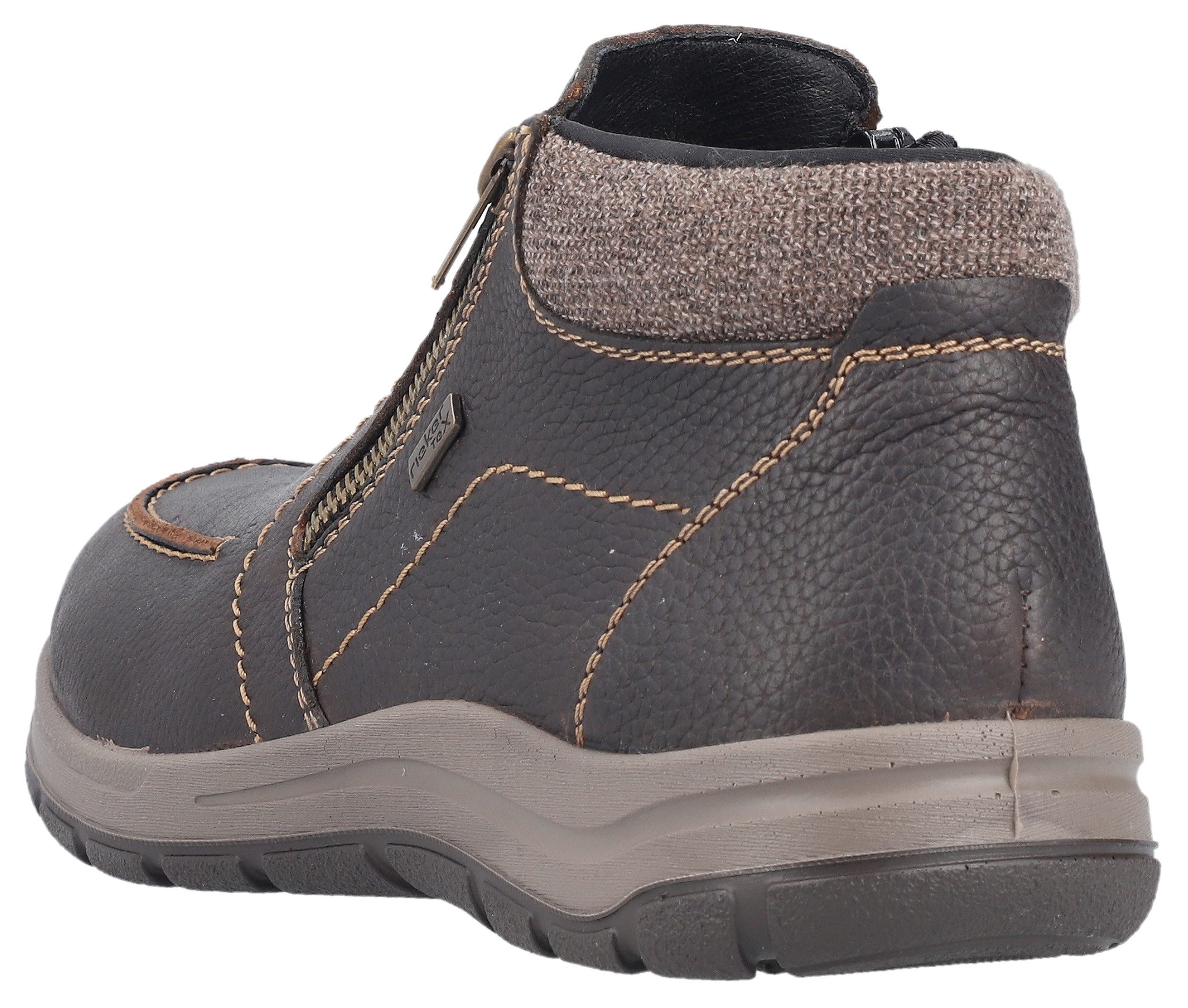 Rieker Winterlaarzen enkellaars, comfort schoen met twee praktische ritssluitingen