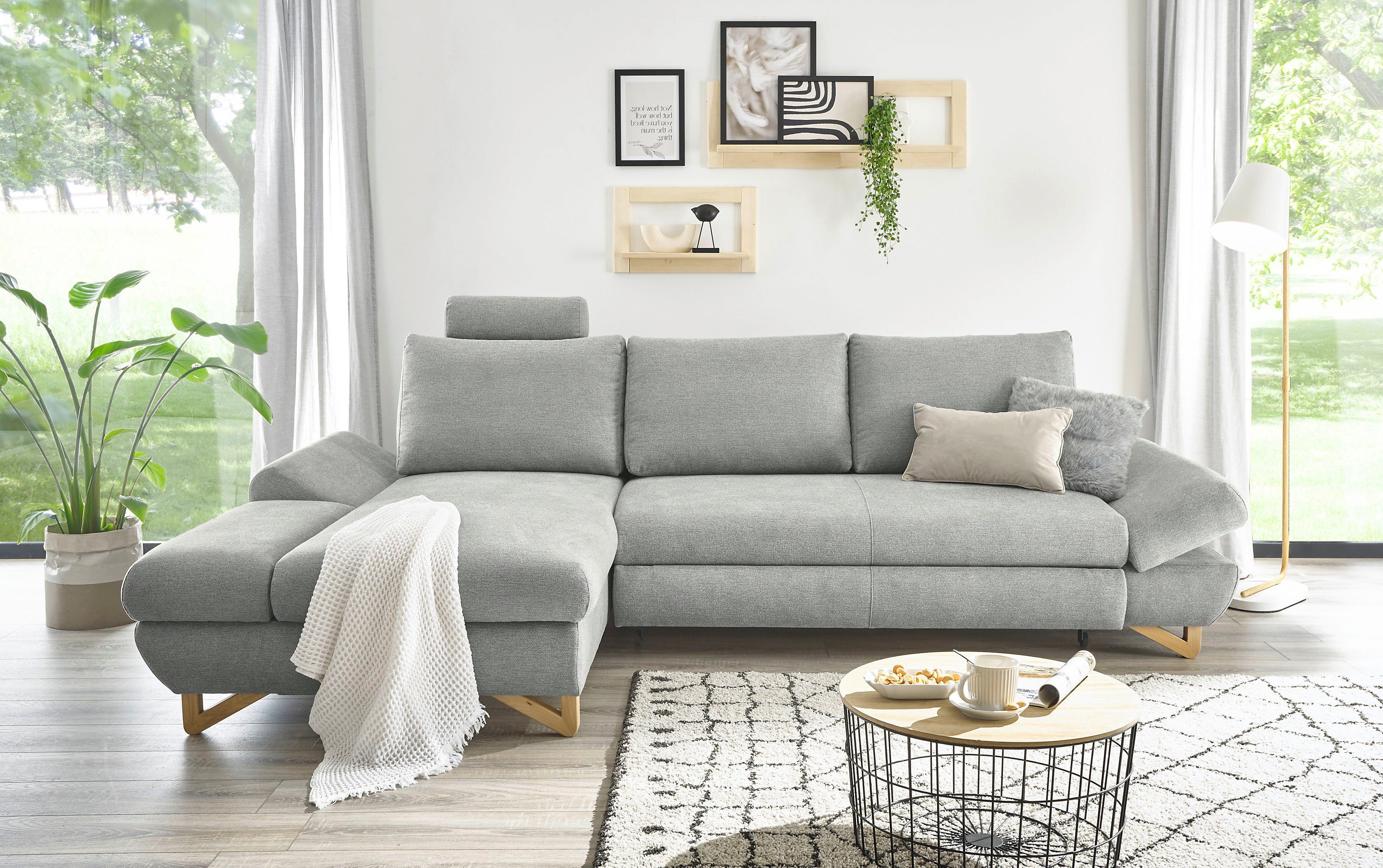 INOSIGN Slaapbank City/Giron comfortabele slaapbank (ligoppervlak 245 x 138 cm) en bedlade