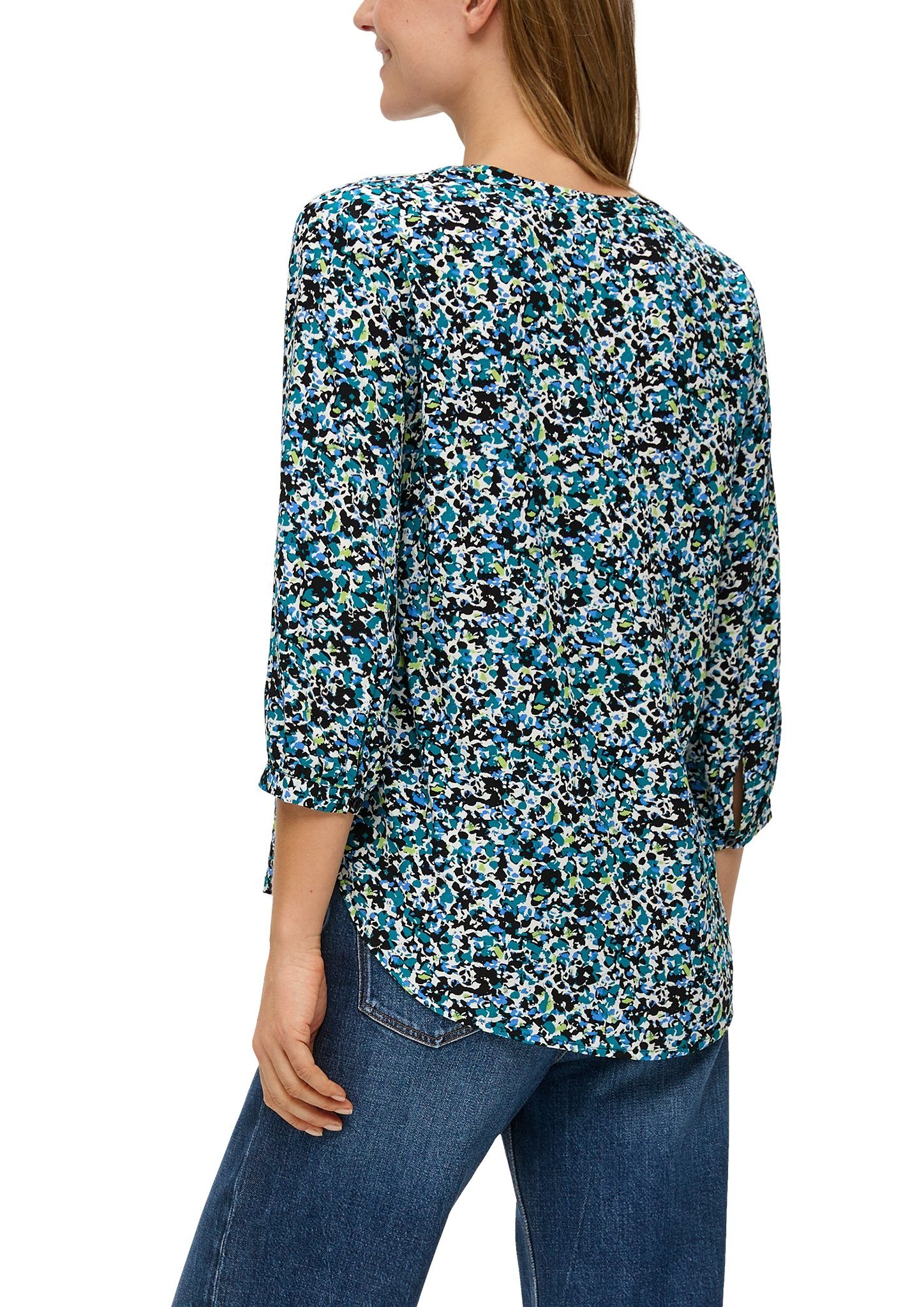 s.Oliver Gedessineerde blouse met print all-over