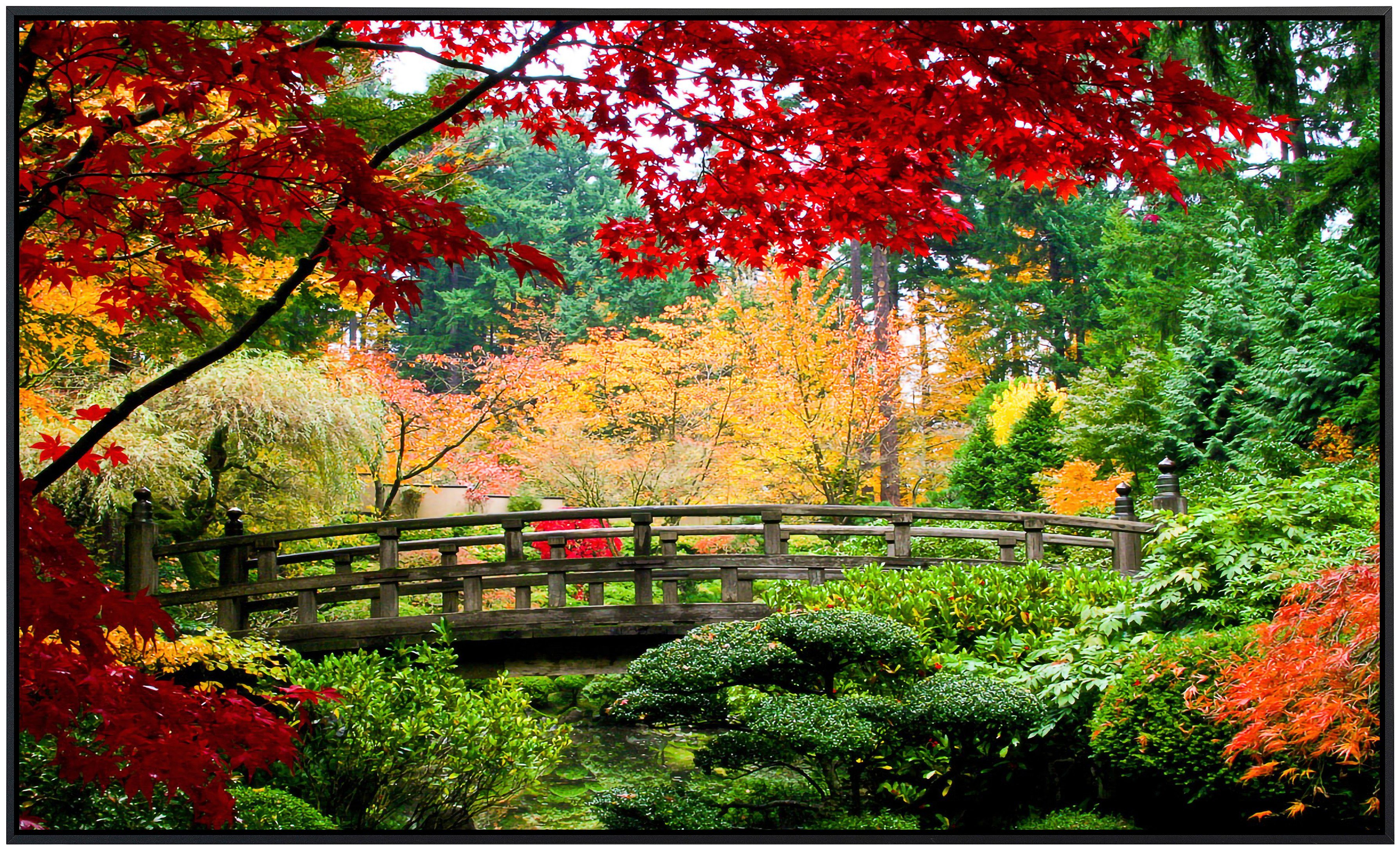Papermoon Infraroodverwarming Brug in Japanse tuin zeer aangename stralingswarmte