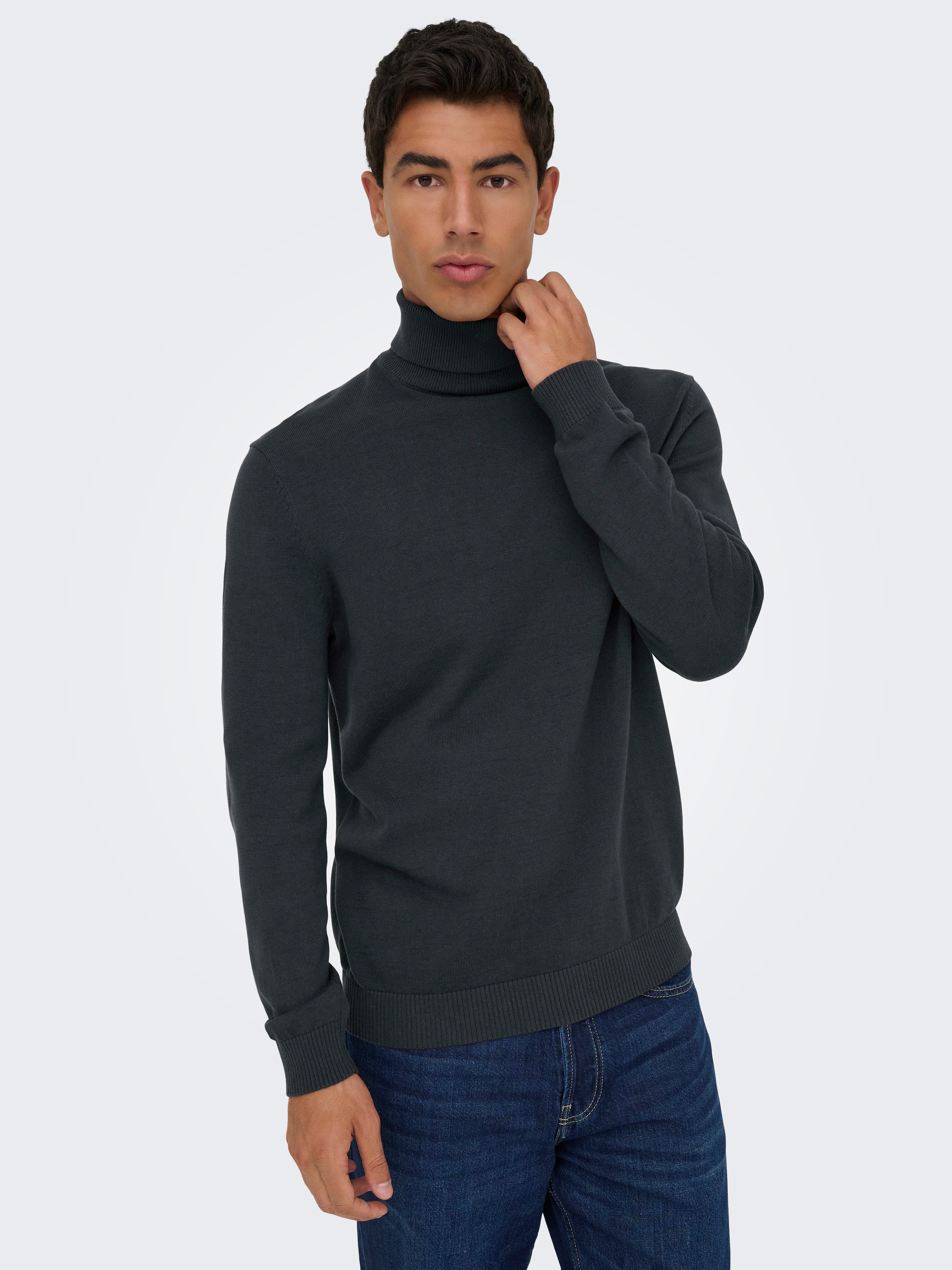 ONLY & SONS Coltrui ONSHOLGER REG ROLL NECK KNIT - OTL