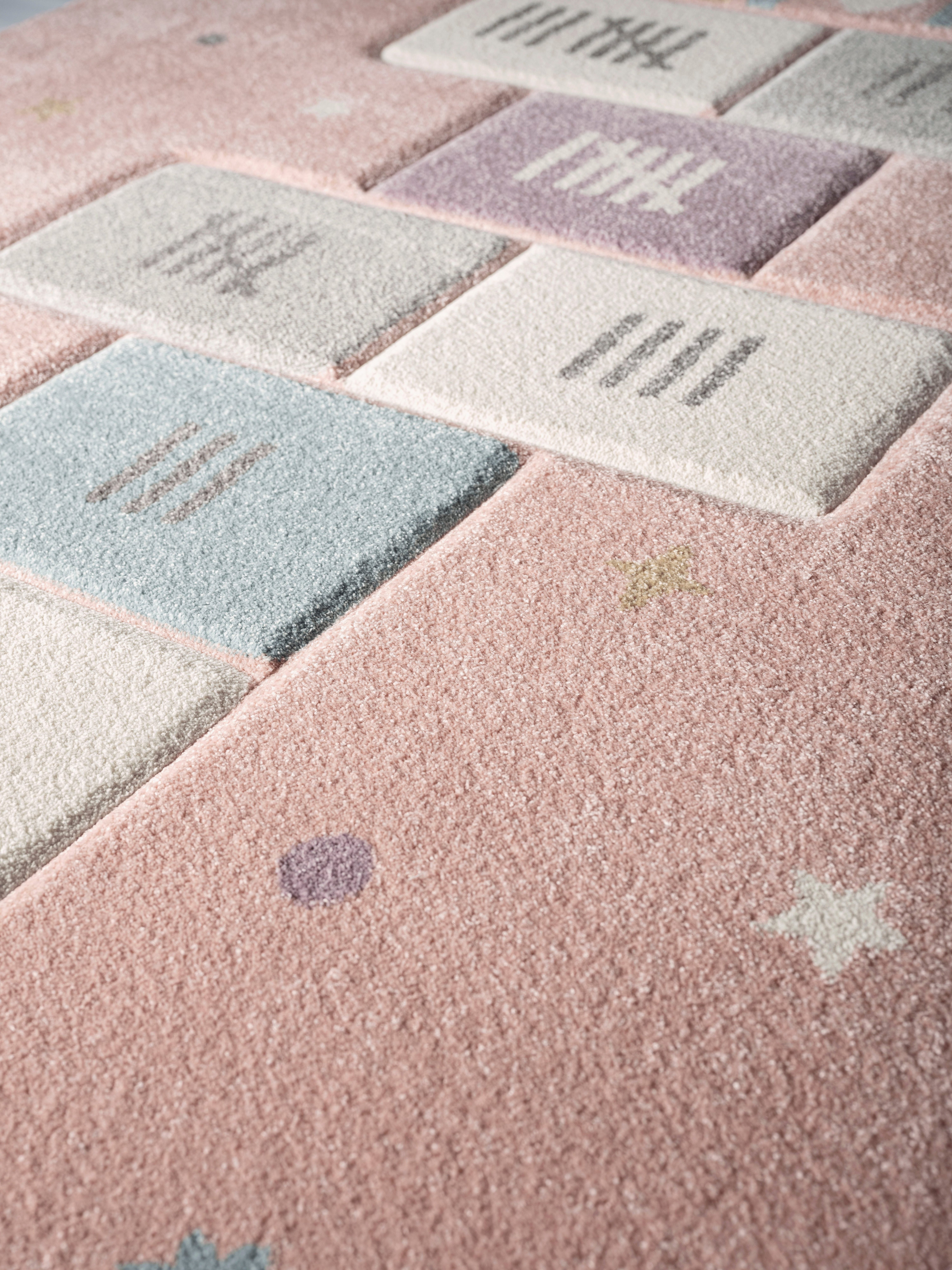 Lüttenhütt Kindervloerkleed Springspel Vloerkleed met aangename gevoel, ideale vloerkleden voor de kinderkamer