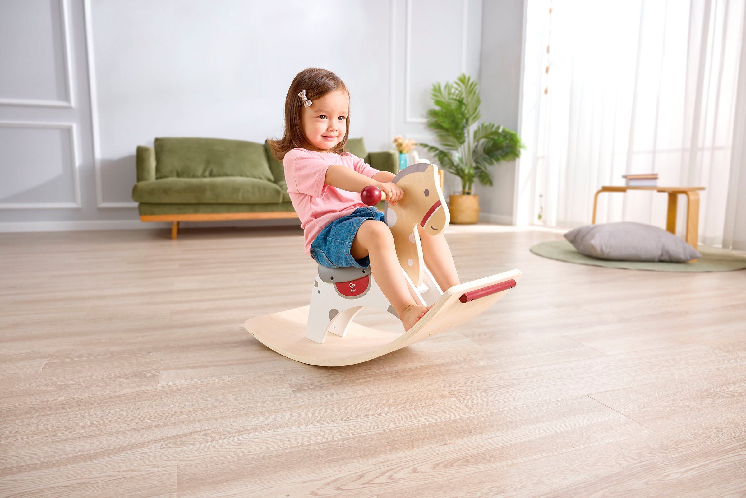 Hape Hobbelpaard 2-in-1 schommelpaard en balansbord