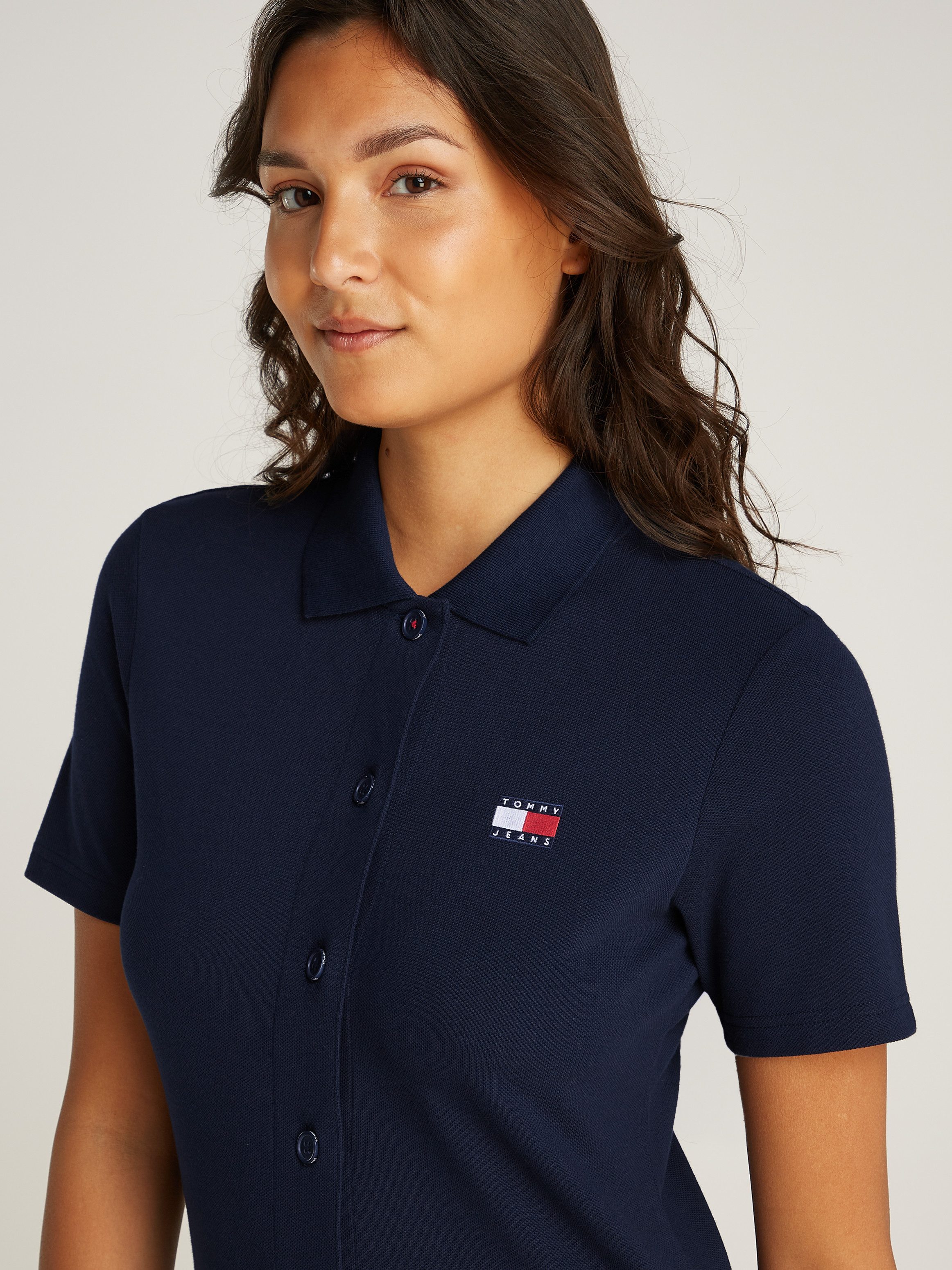 TOMMY JEANS Polojurk TJW BADGE PIQUE POLO DRESS