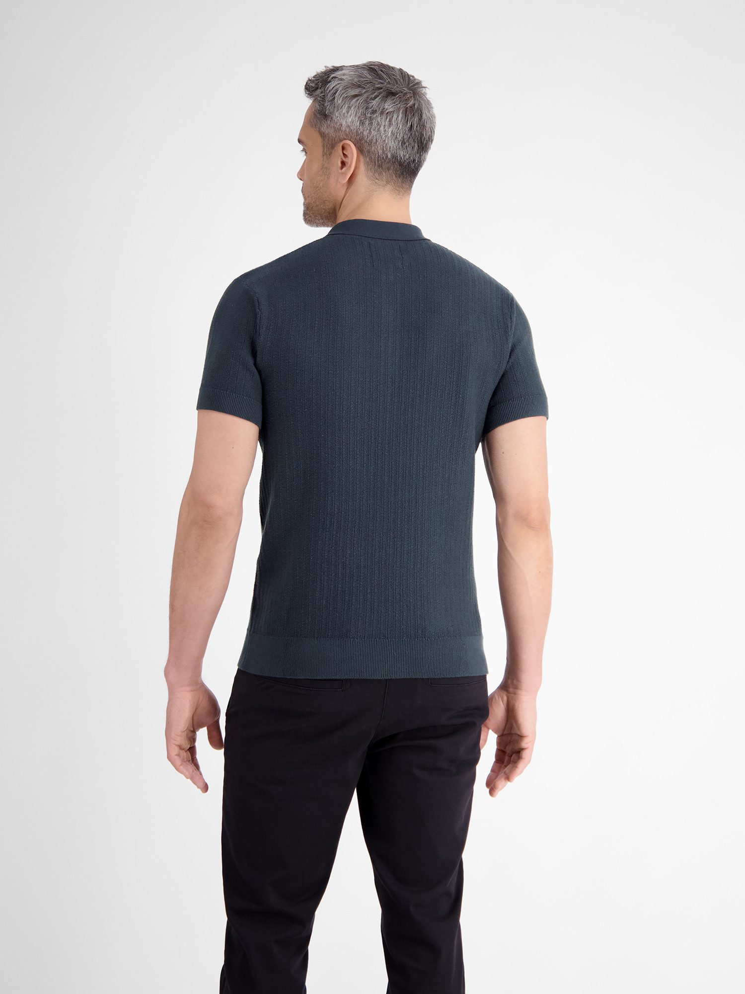 Lerros Poloshirt LERROS Gebreide polo met klassiek geknoopte kraag