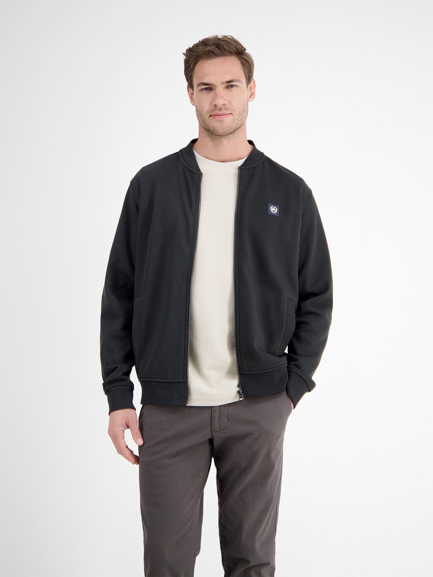 Lerros Sweatvest LERROS College-sweatjack voor heren
