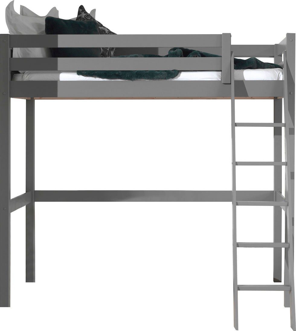 Vipack Hoogslaper Pino, incl. lattenbodem, valbeveiliging en schuine ladder