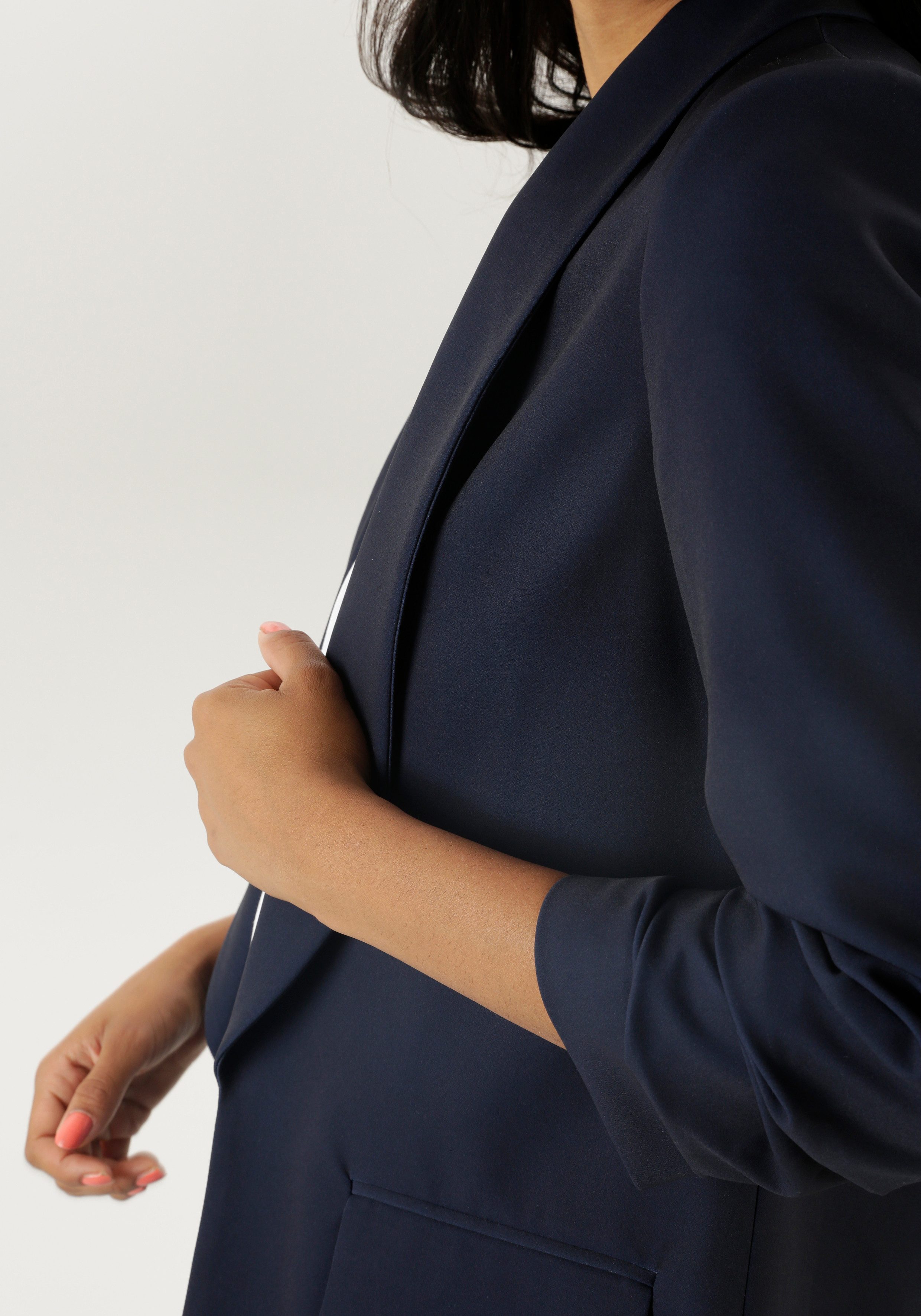 Aniston SELECTED Lange blazer met modieuze reverskraag en gerimpelde mouwen - nieuwe collectie