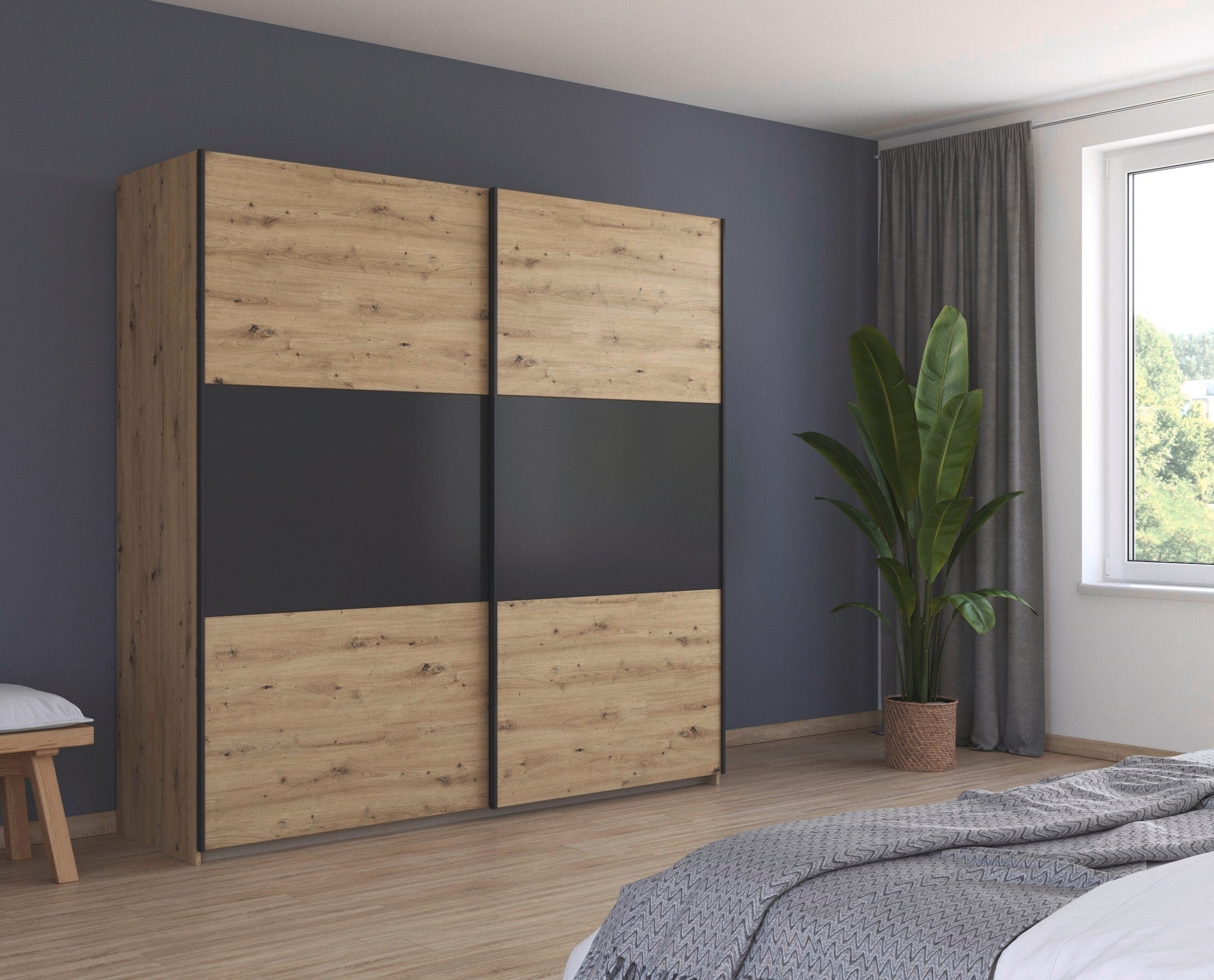 rauch Zweefdeurkast Kledingkast kast garderobe garderobekast waskast NEO met een royale opbergruimte en vele verschillende kleurencombinaties
