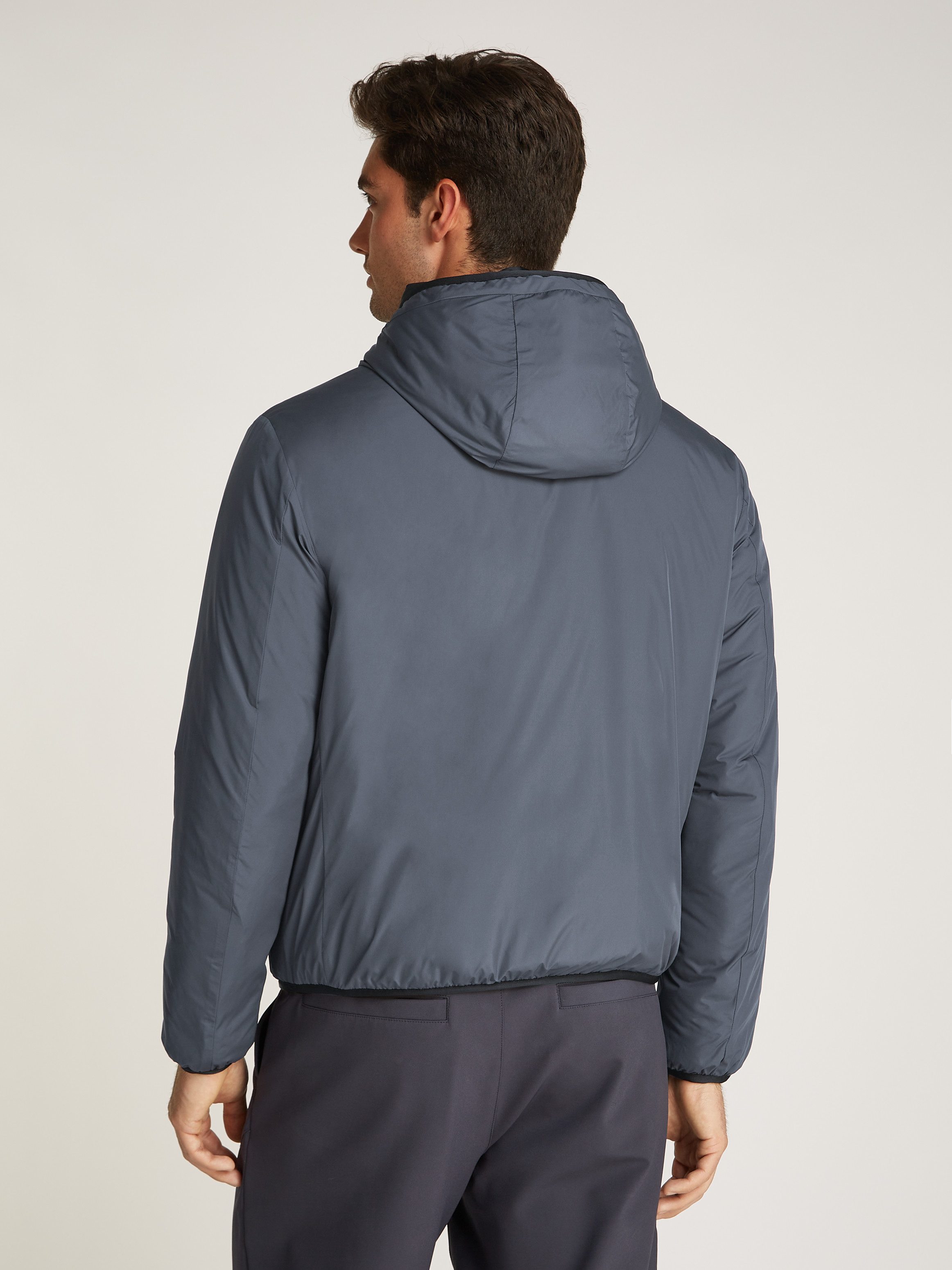 Calvin Klein Allweatherjack HI-NECK JACKET Logoprint, capuchon