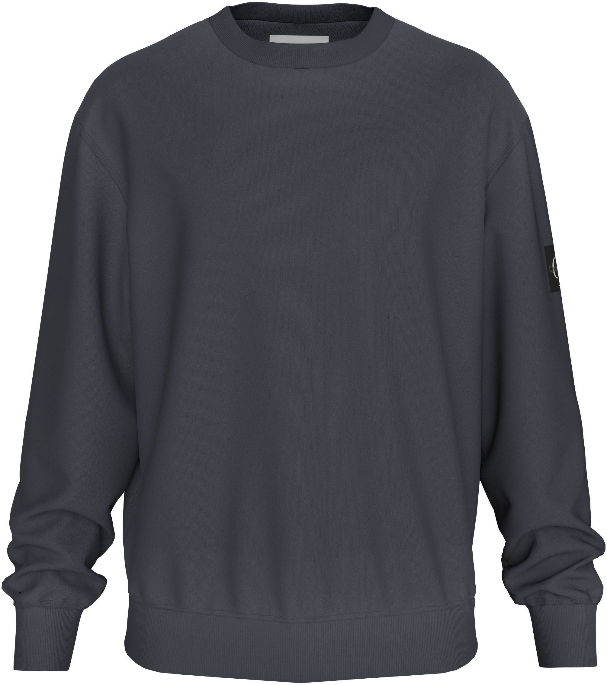 Calvin Klein Sweatshirt WASHED WOVEN LABEL CREW NECK