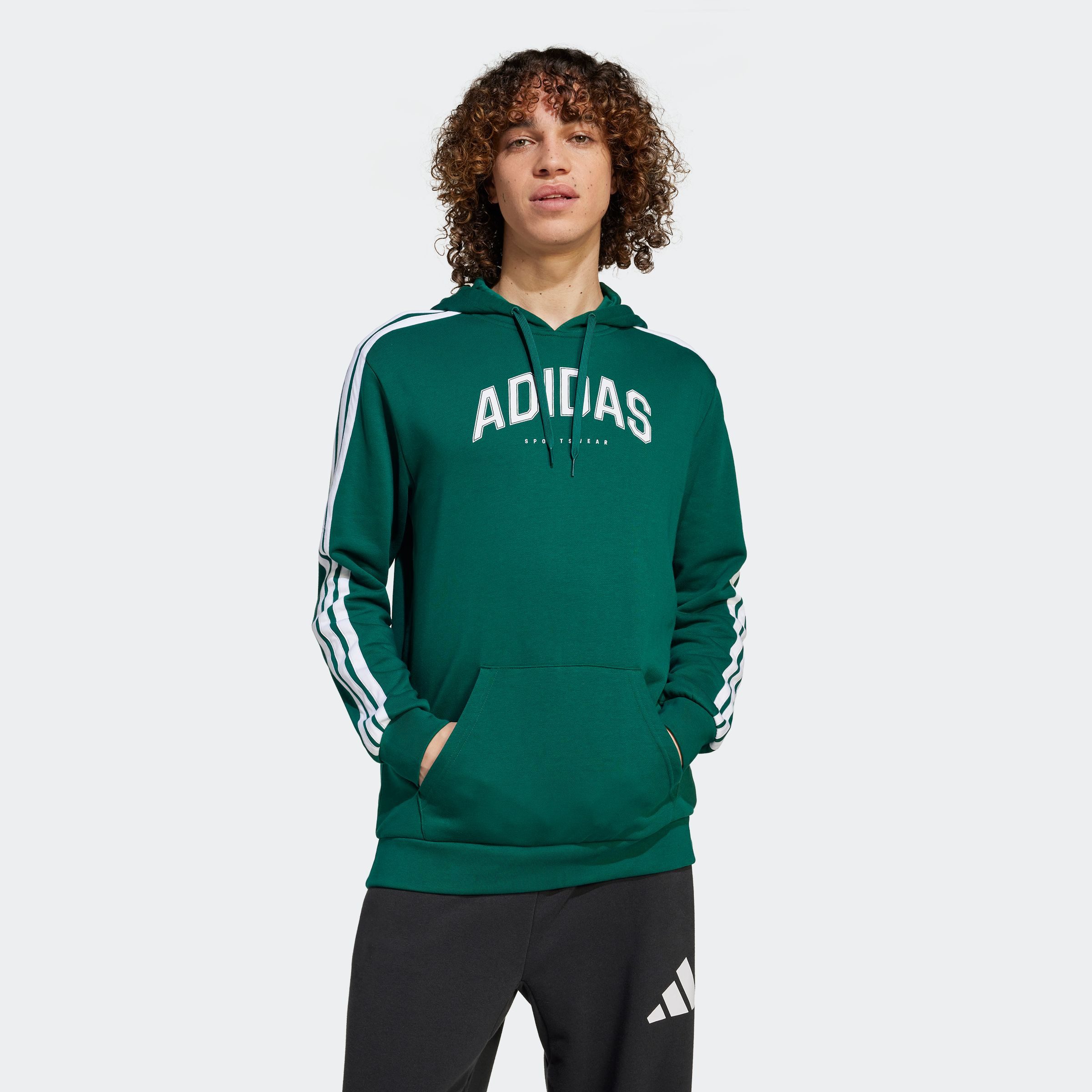 adidas Sportswear Hoodie M C COLLEG HOOD heren hoodies maat M groen